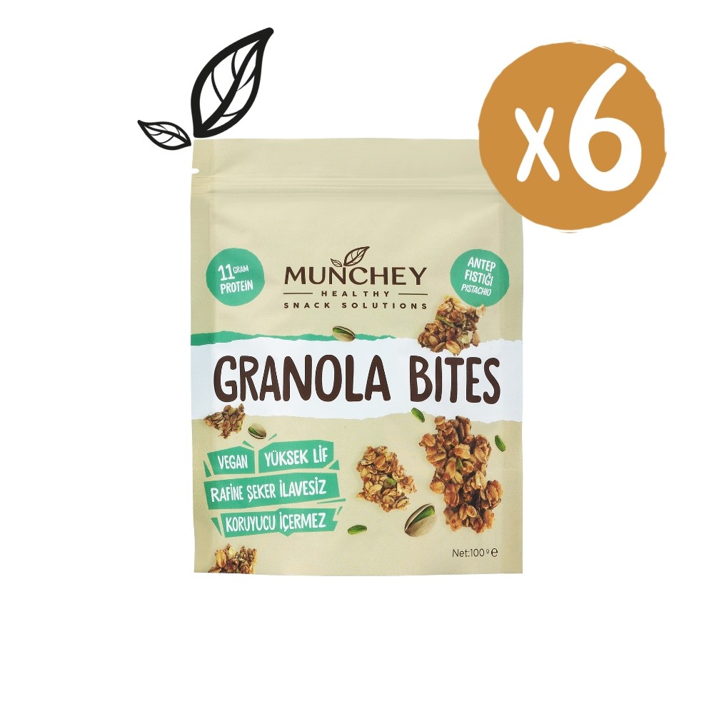 100gr 6'lı Antep Fıstıklı Granola Bites