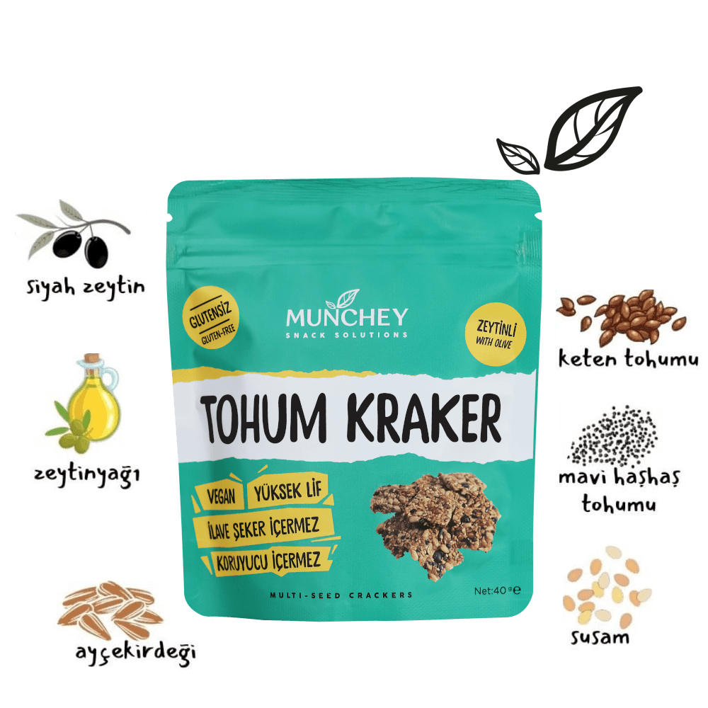 40gr 6'lı Zeytinli Tohum Kraker