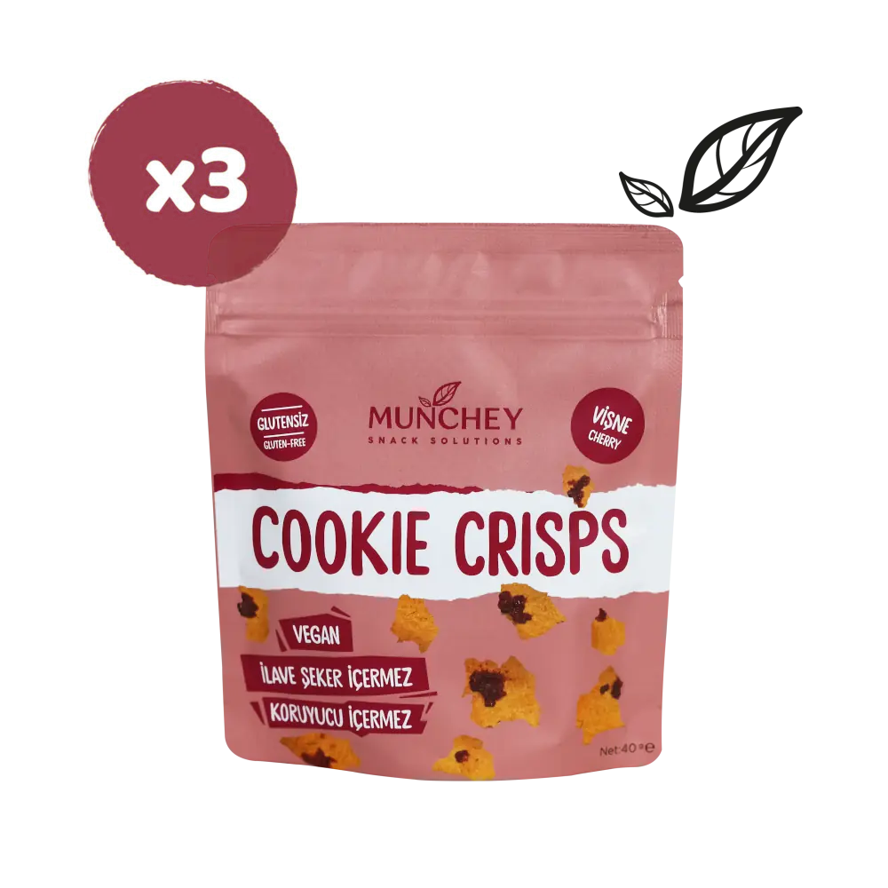 40gr 3'lü Cookie Crisps Vişne