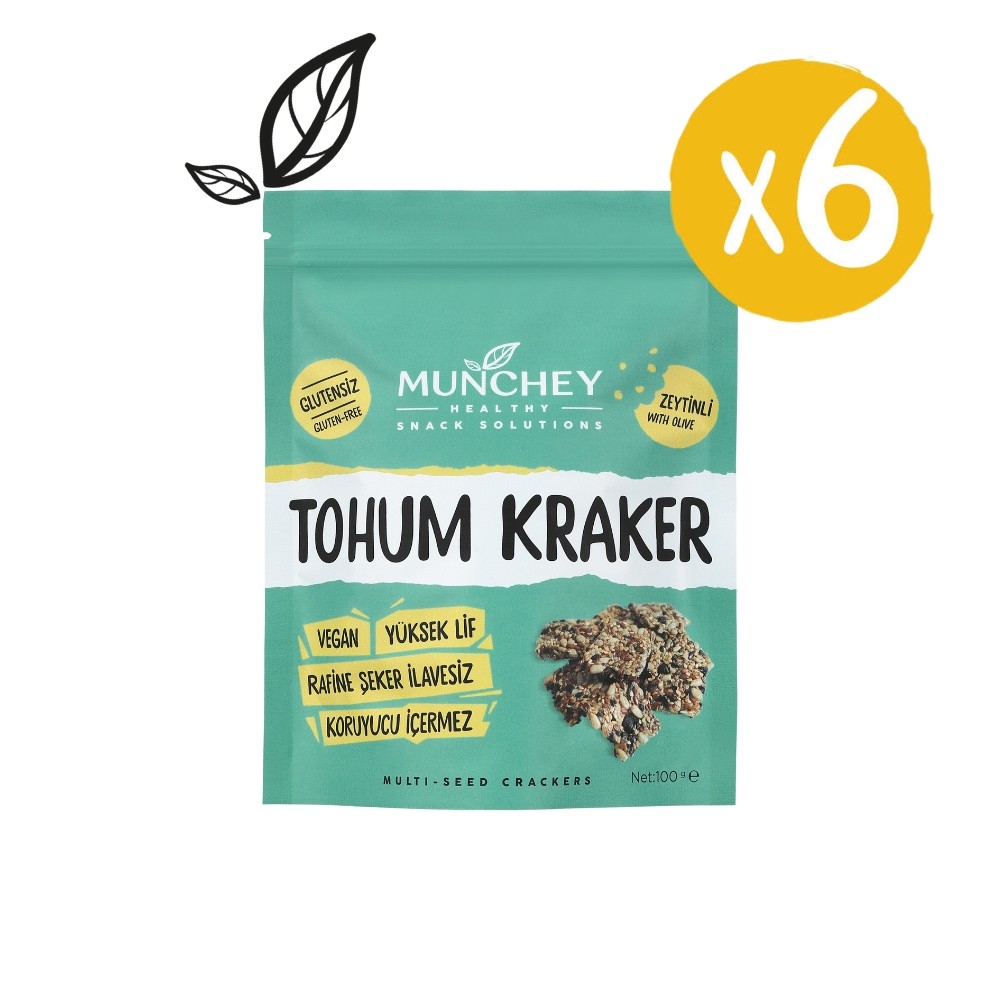 100gr 6'lı Zeytinli Tohum Kraker