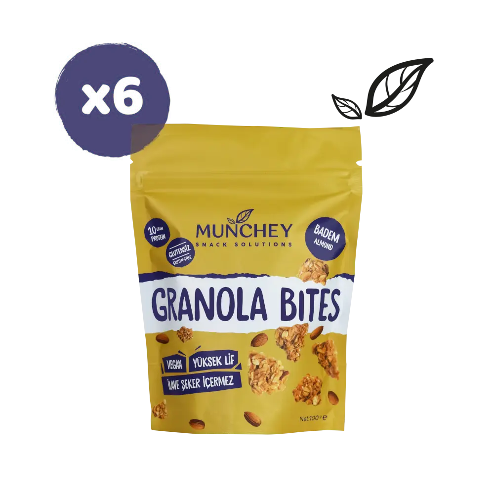 100gr 6'lı Granola Bites Badem