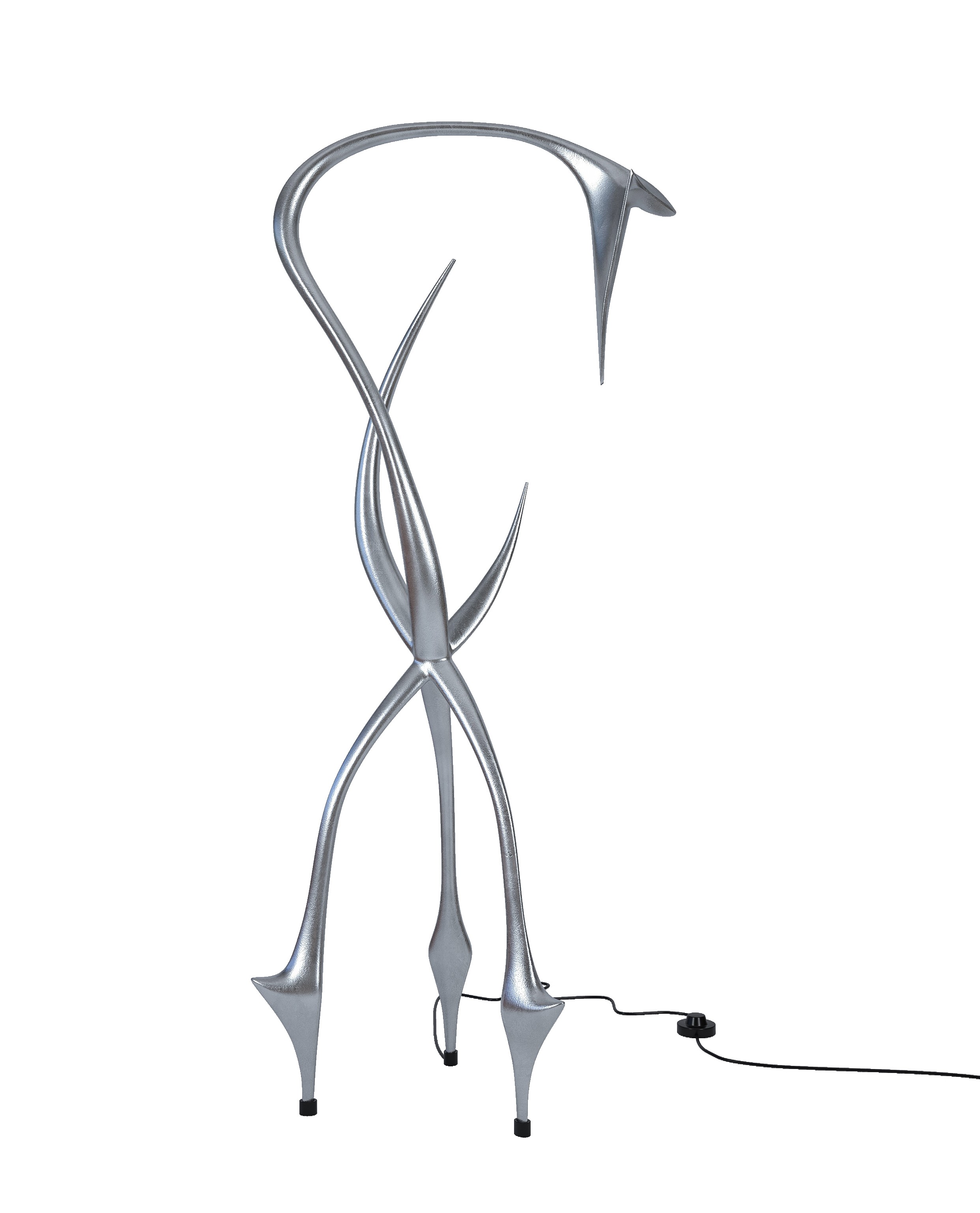 Pan / Silver Leaf / Floor Lamp