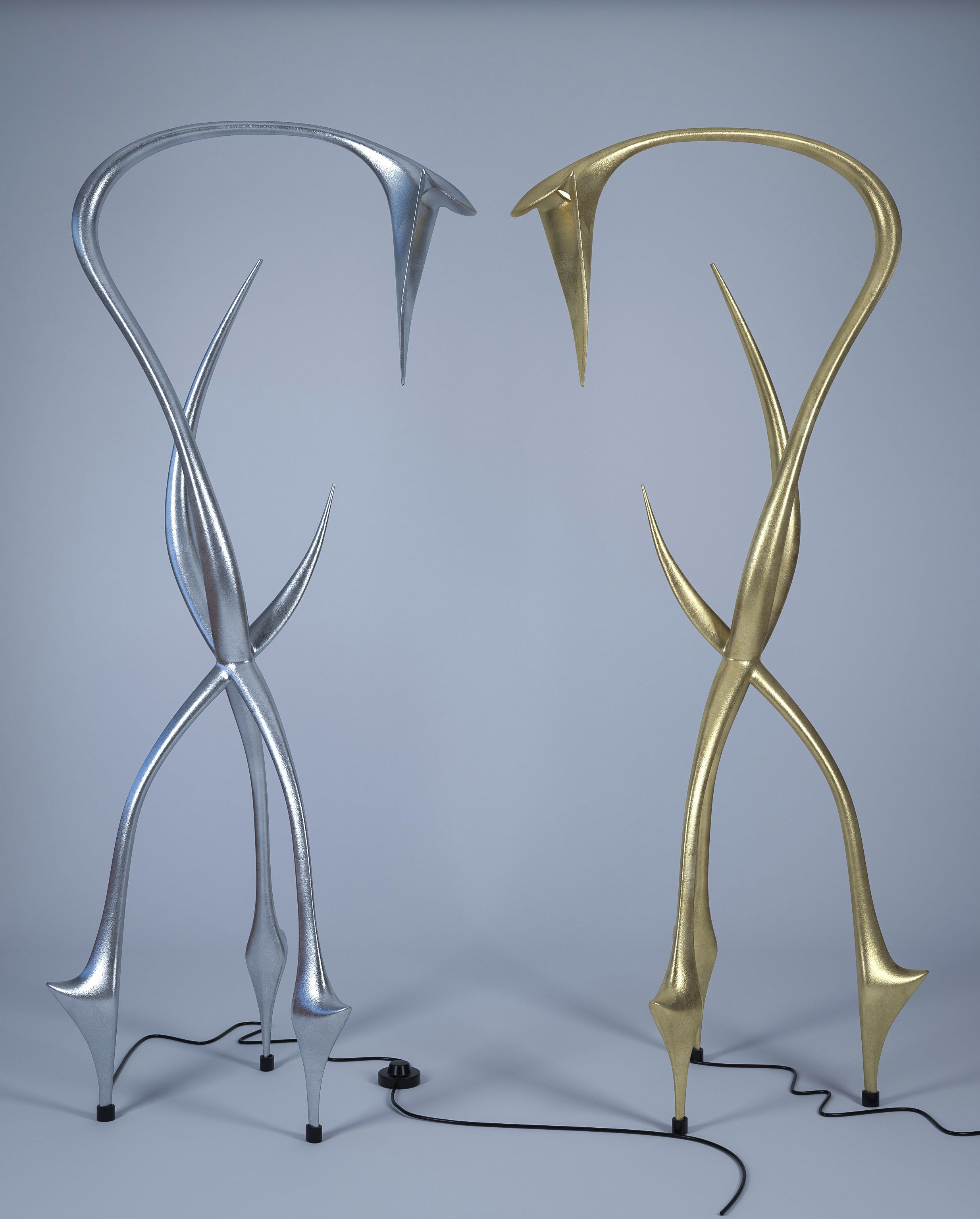 Pan / Golden Leaf / Floor Lamp