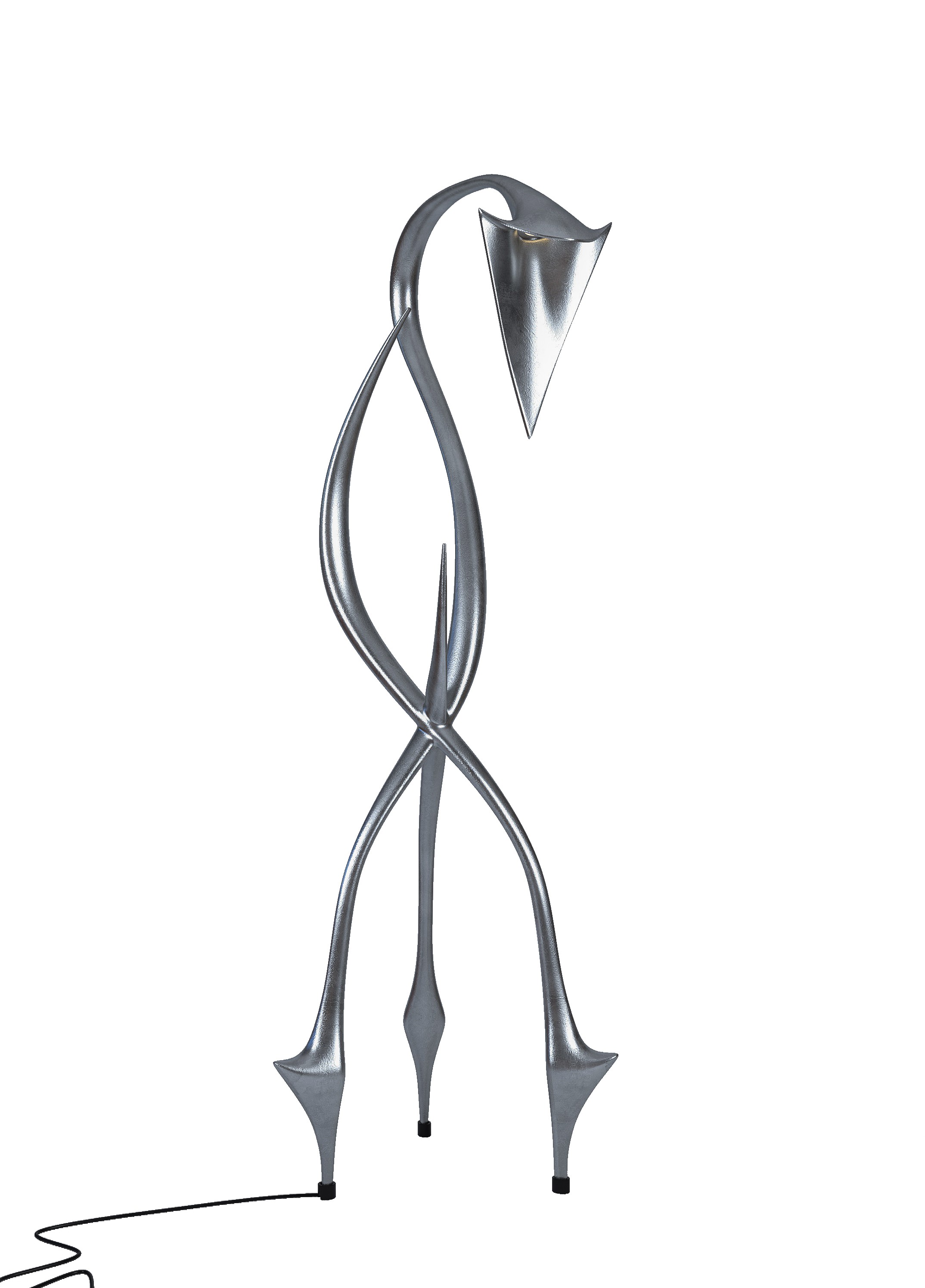 Pan / Silver Leaf / Floor Lamp