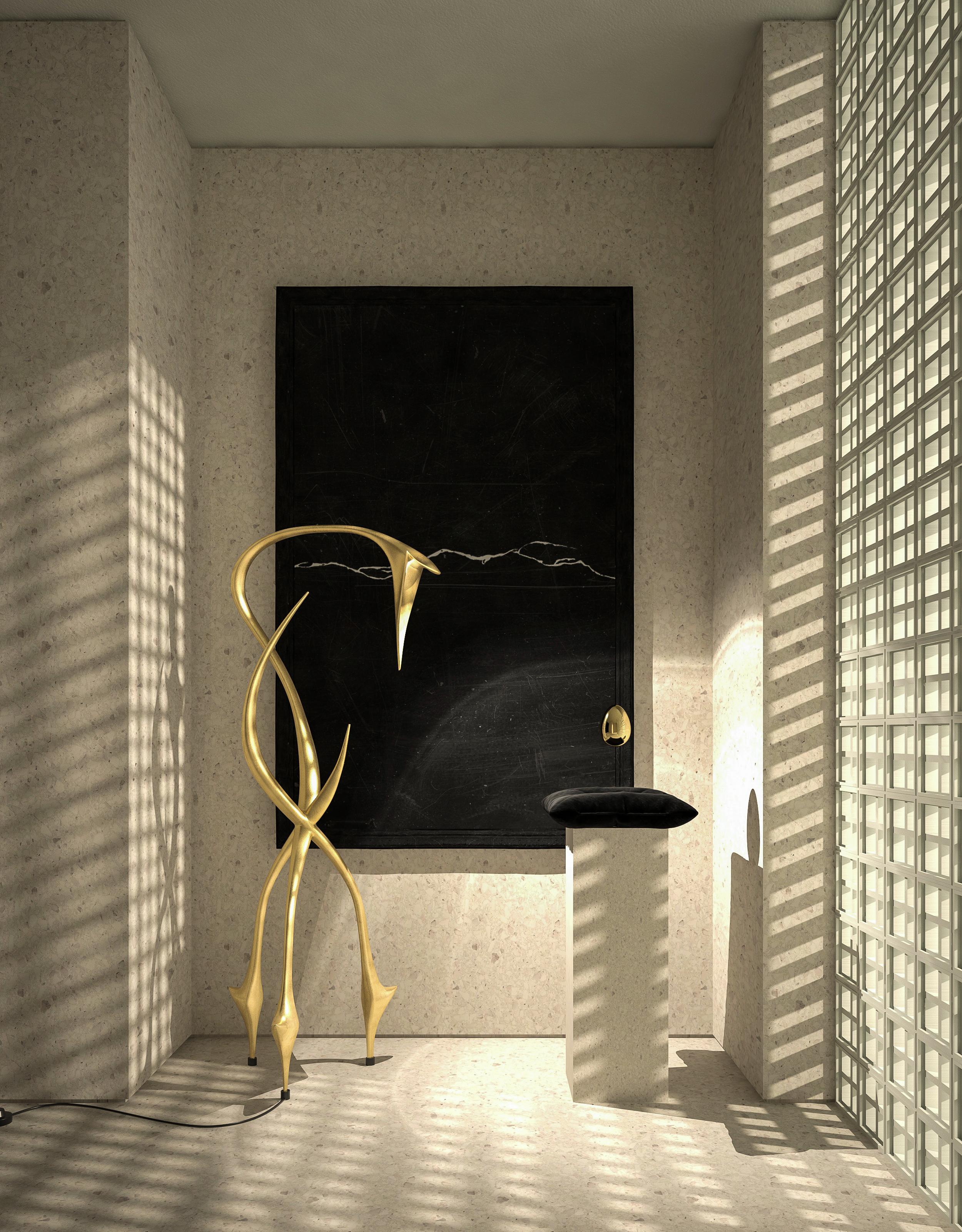 Pan / Golden Leaf / Floor Lamp