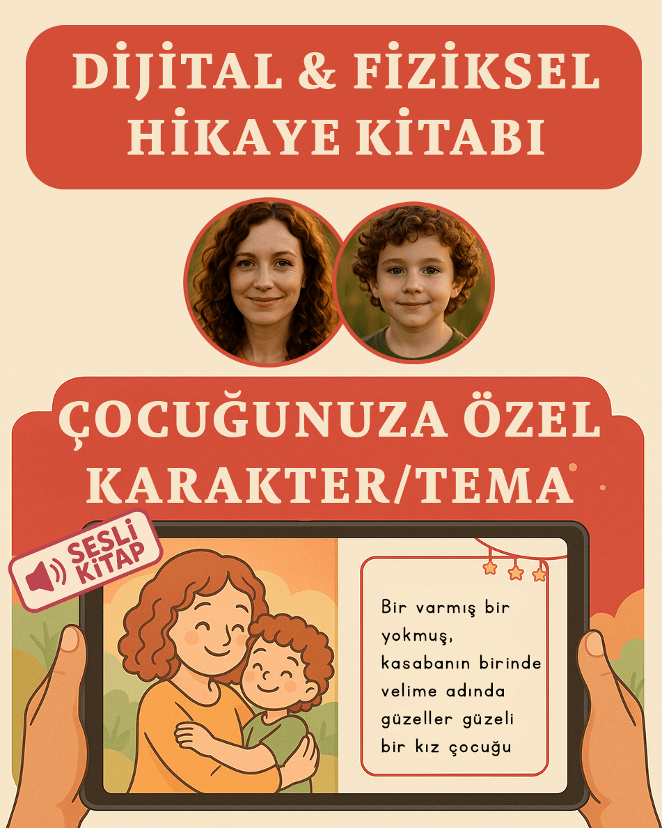 Çocuğunuza Özel Dijital & Fiziksel Sesli Kitap