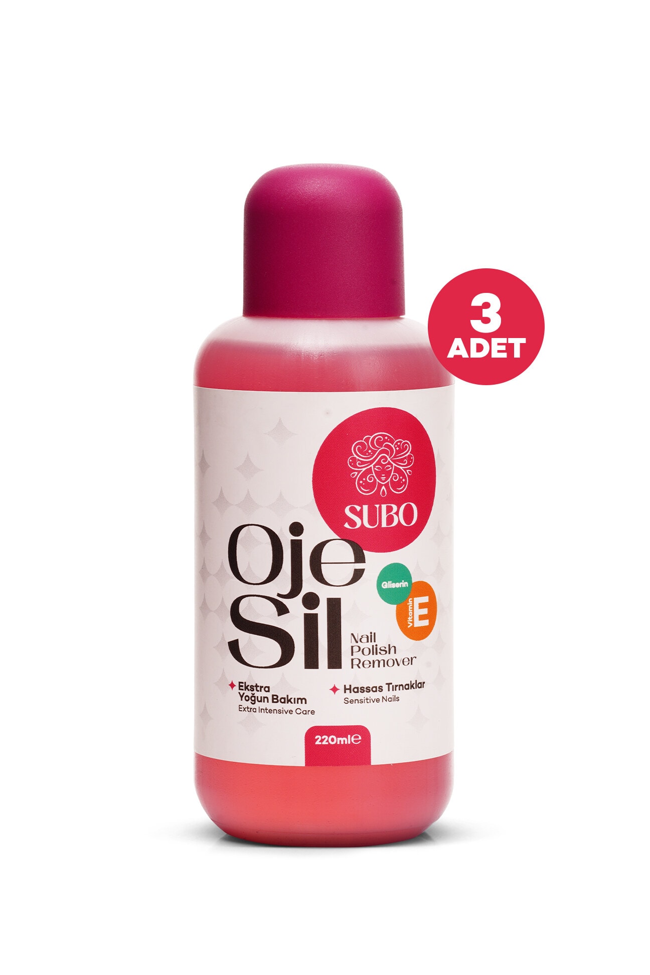 SUBO ASETON EXTRA YOĞUN BAKIM  3X220  ml