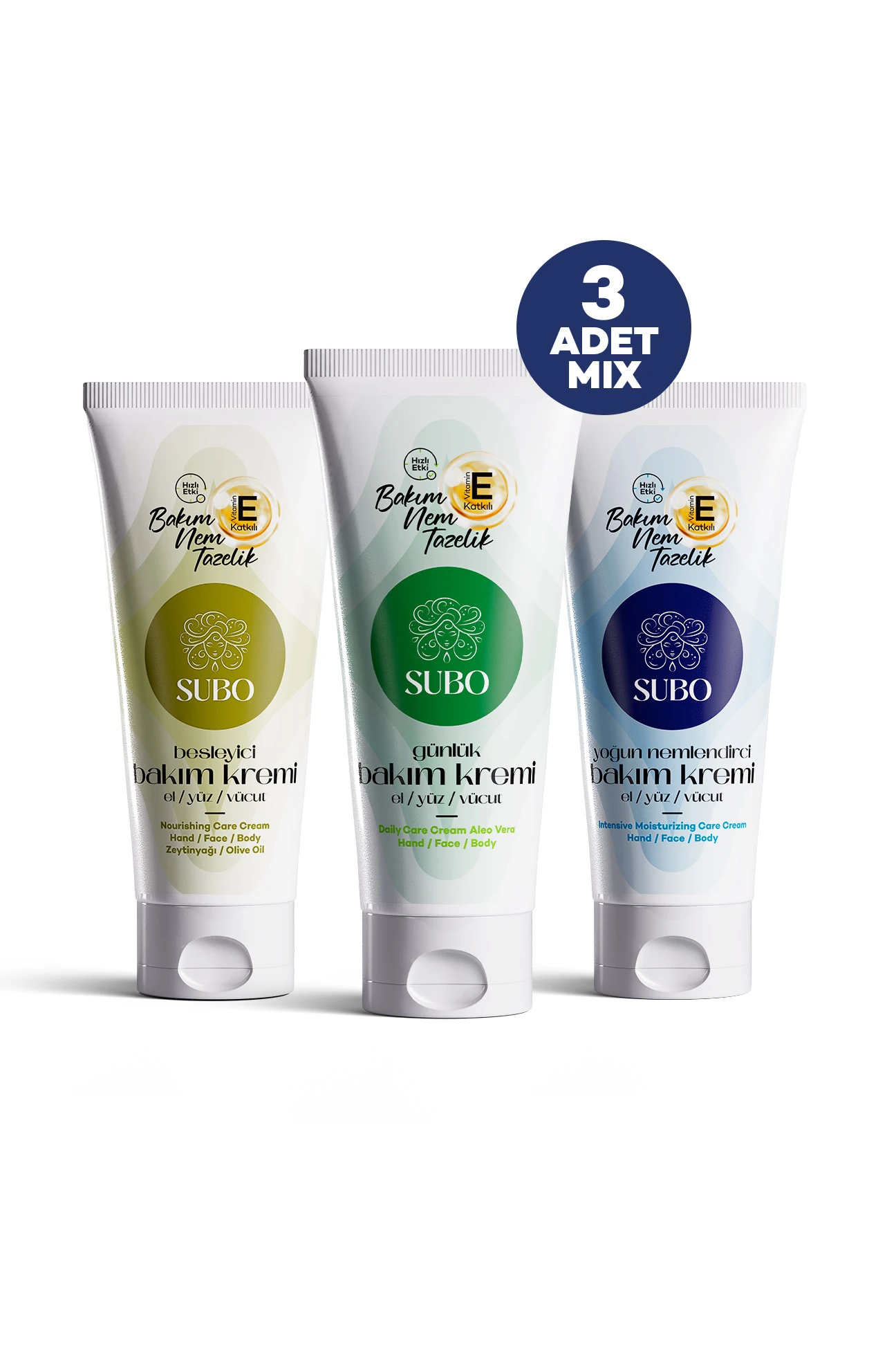 SUBO BAKIM KREMİ MİX 3X60 ML