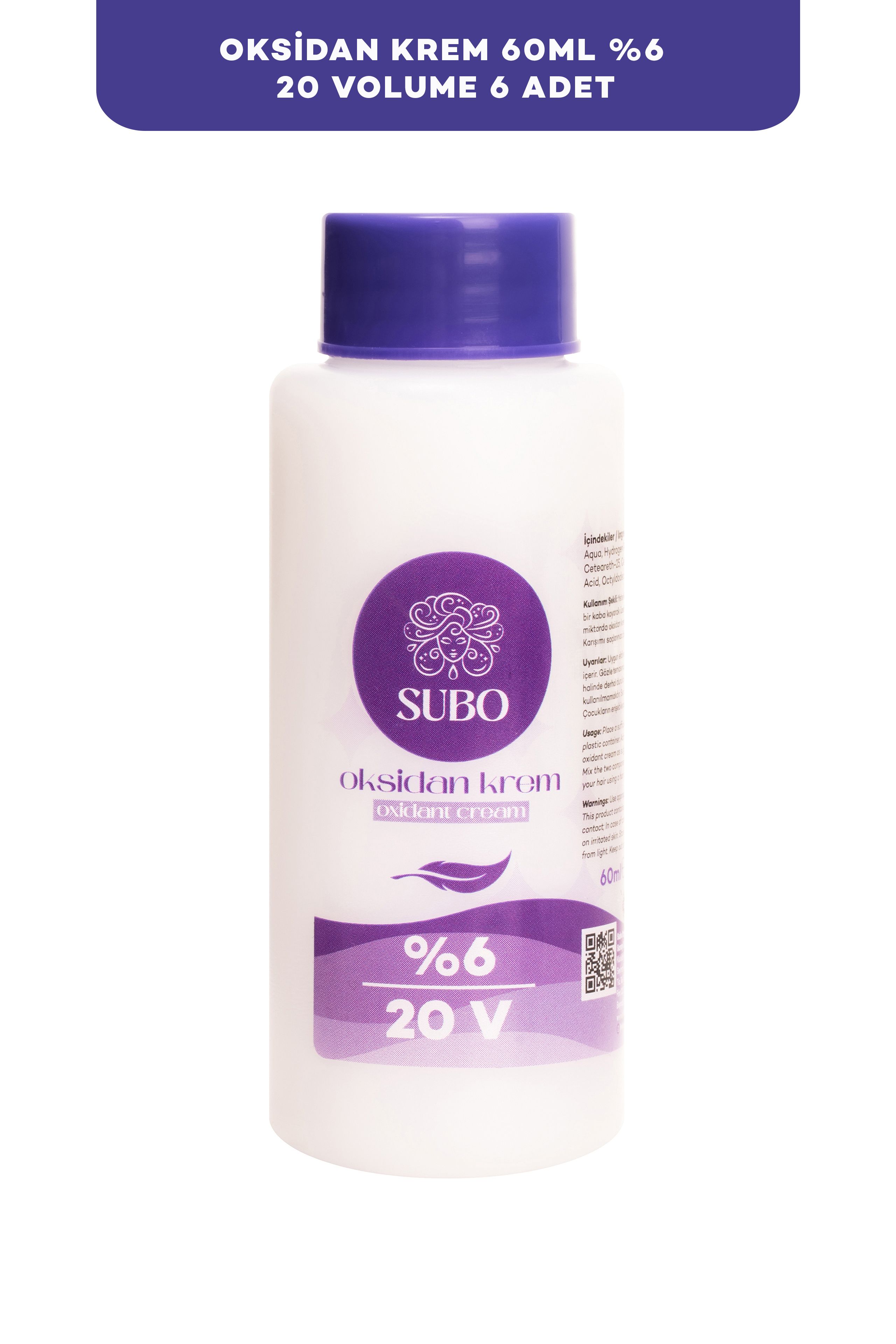 SUBO OKSİDAN KREM %6 20 VOLUME 6X60 ml