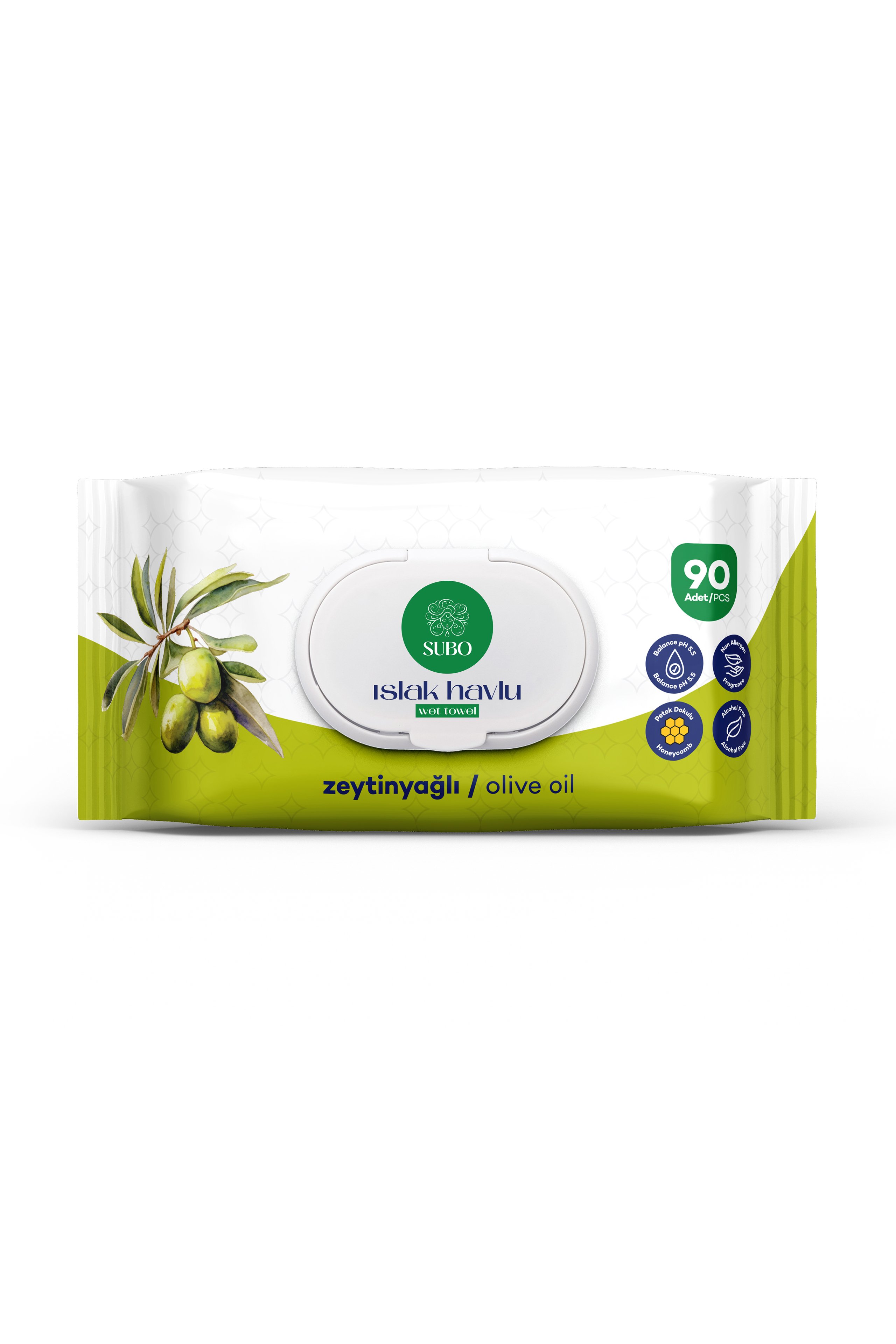 SUBO ISLAK HAVLU ZEYTİNYAĞLI 90 ADET