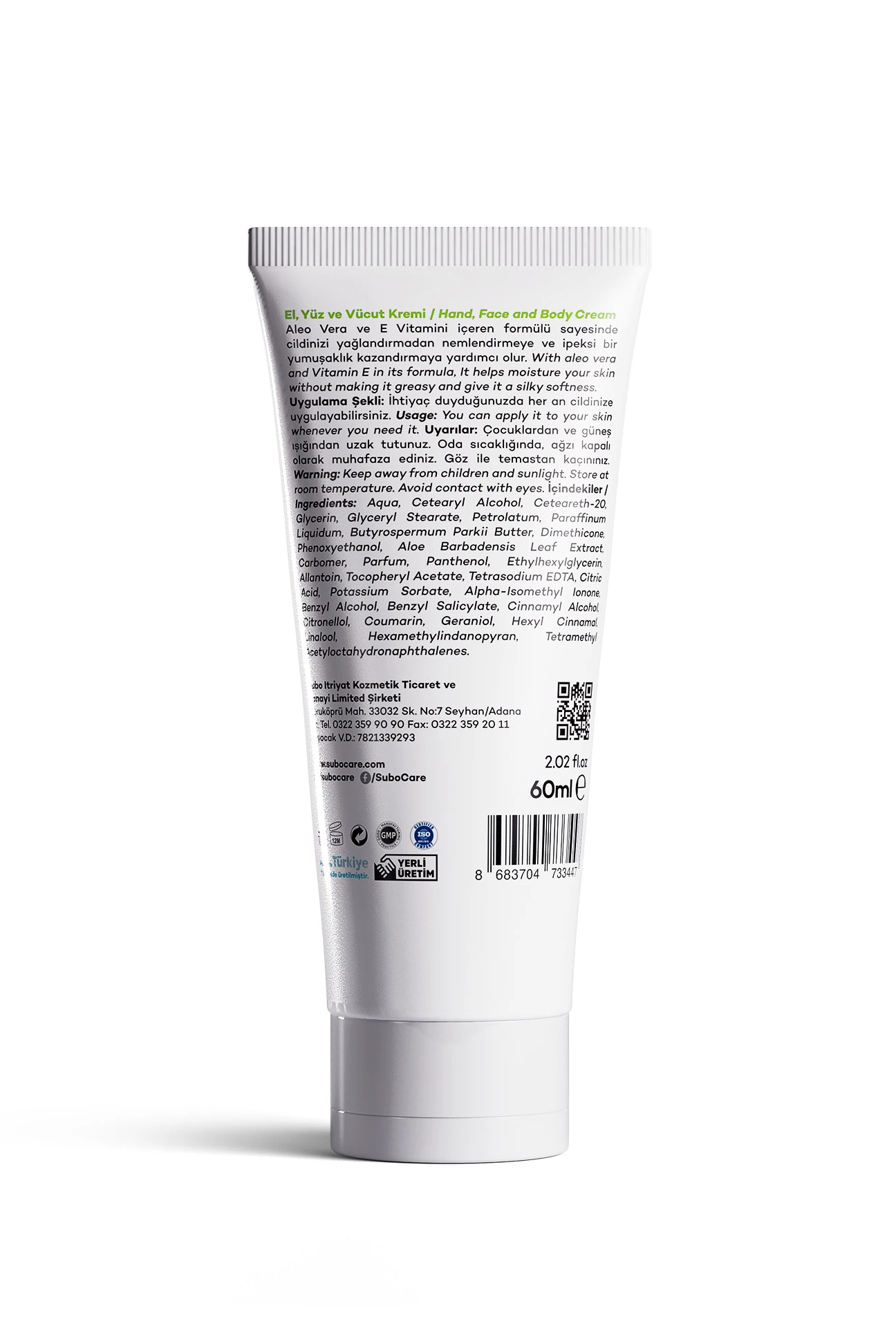 SUBO GÜNLÜK BAKIM KREMİ ALOE VERA 60 ML