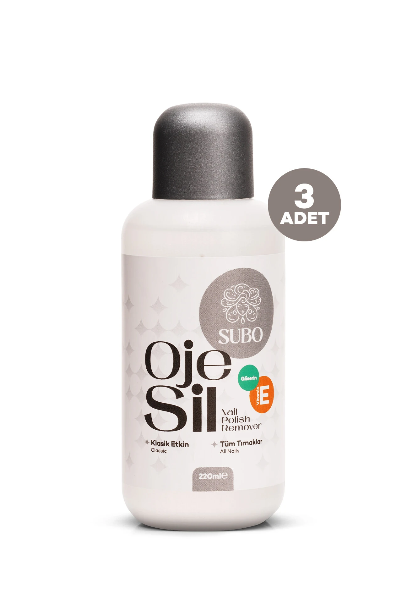 SUBO ASETON KLASİK ETKİN 3X220  ml