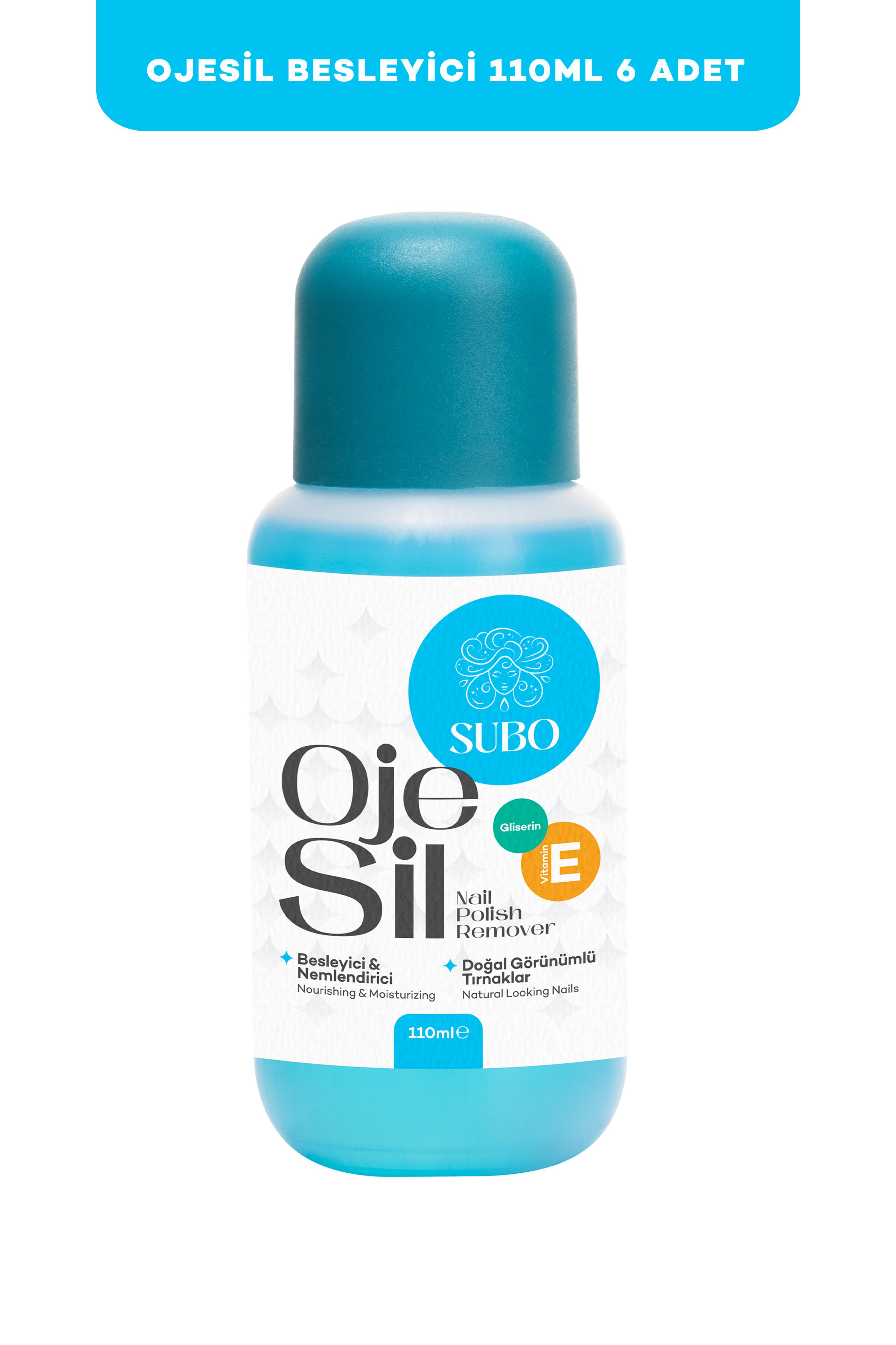 SUBO ASETON BESLEYİCİ & NEMLENDİRİCİ  6 X 110  ml