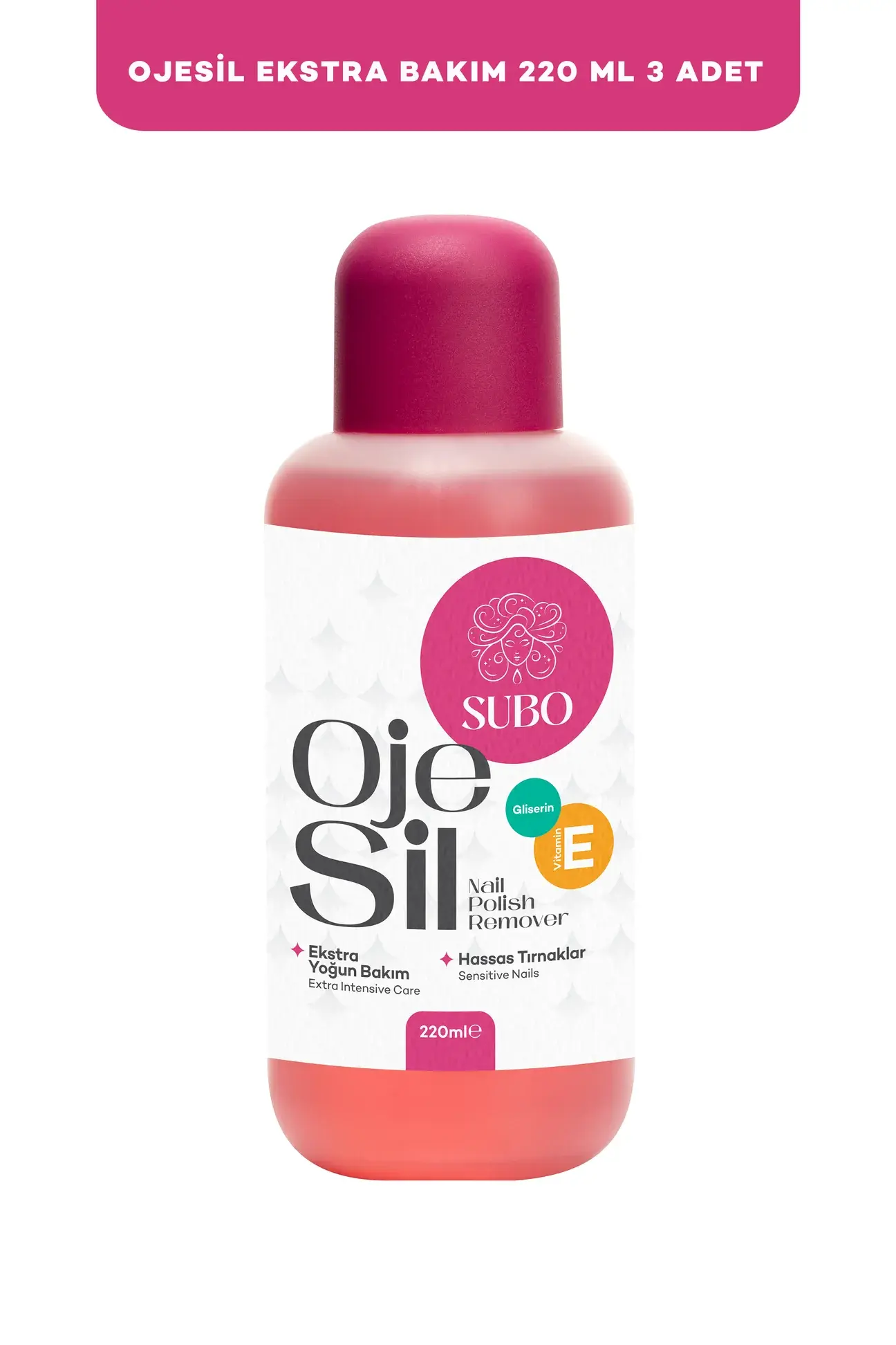 SUBO ASETON EXTRA YOĞUN BAKIM  3X220  ml