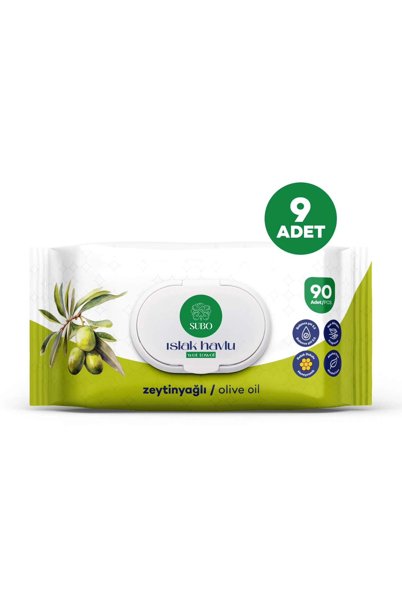 SUBO ISLAK HAVLU 90 'LI ZEYTİNYAĞLI 9X90
