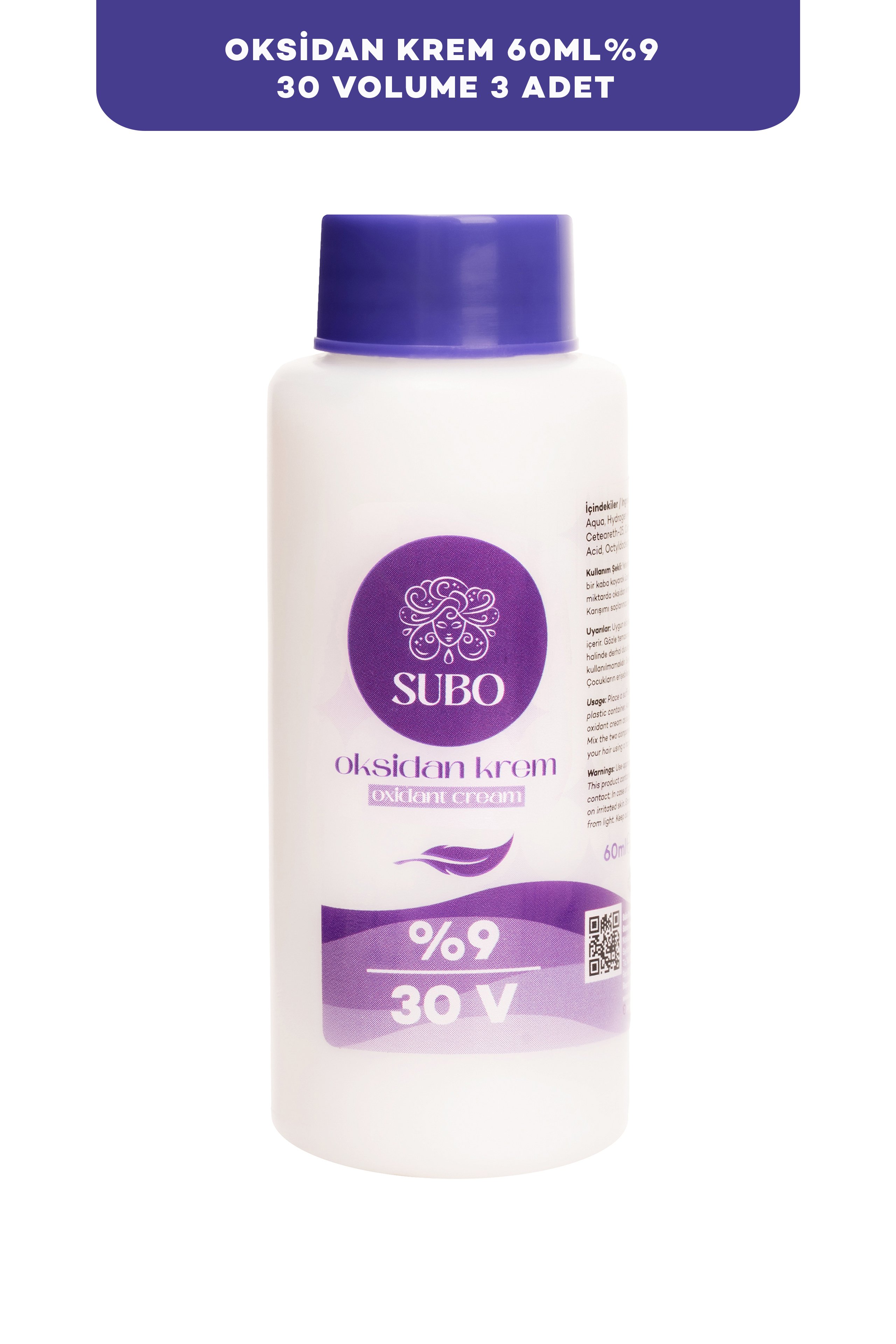 SUBO OKSİDAN KREM %9 30 VOLUME 3X60  ml