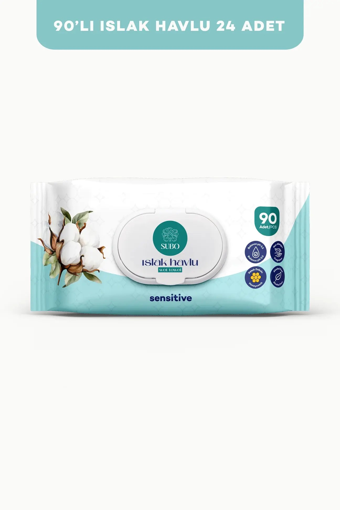SUBO ISLAK HAVLU 90 'LI SENSİTİVE 24X90