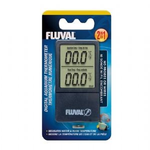 Fluval Çift Ekranlı Oda ve Akvaryum Termometresi