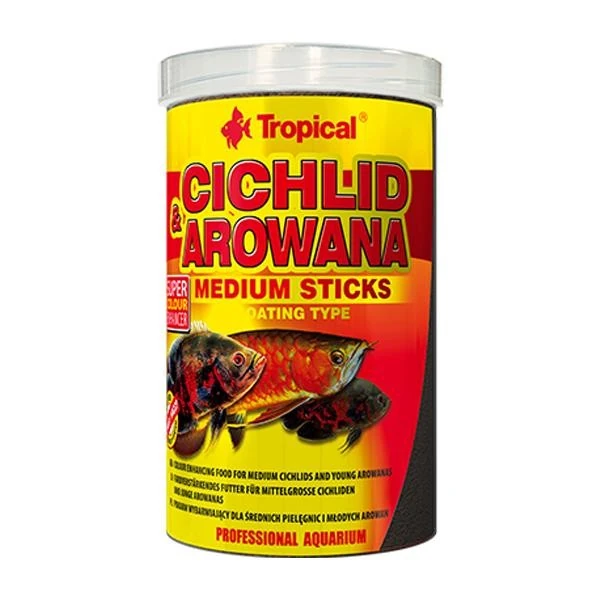 Tropical Cichlid Arowana Medium Sticks 1000ml 360gr