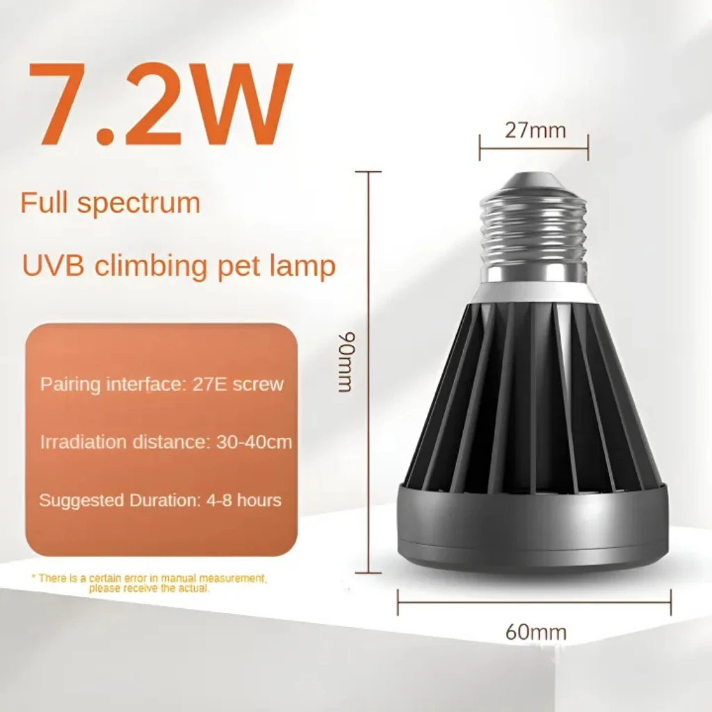 Yikeda Full Spectrum UVA+UVB Sürüngen Aydınlatma 7.2W