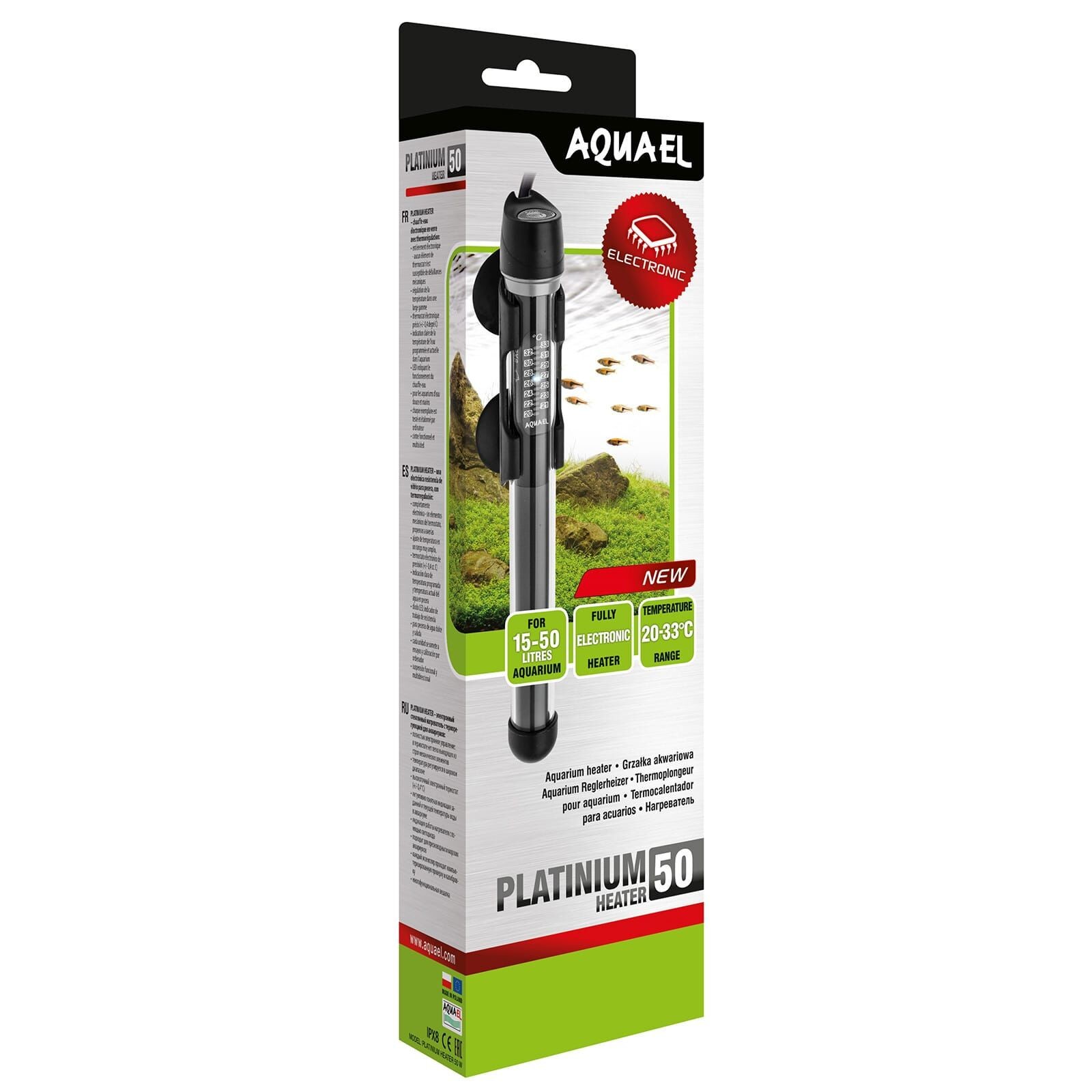 Aquael Glass Heater Platinium Isıtıcı - 50w