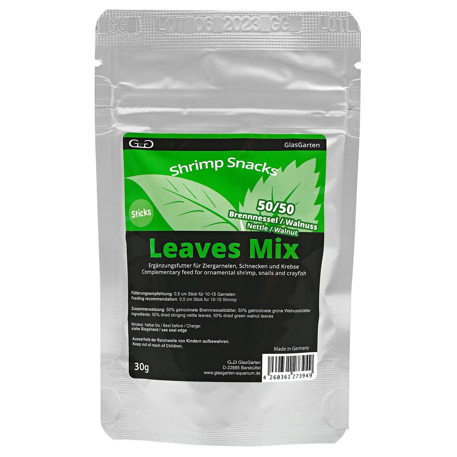 GlasGarten Shrimp Snacks Leaves Mix 30 gr
