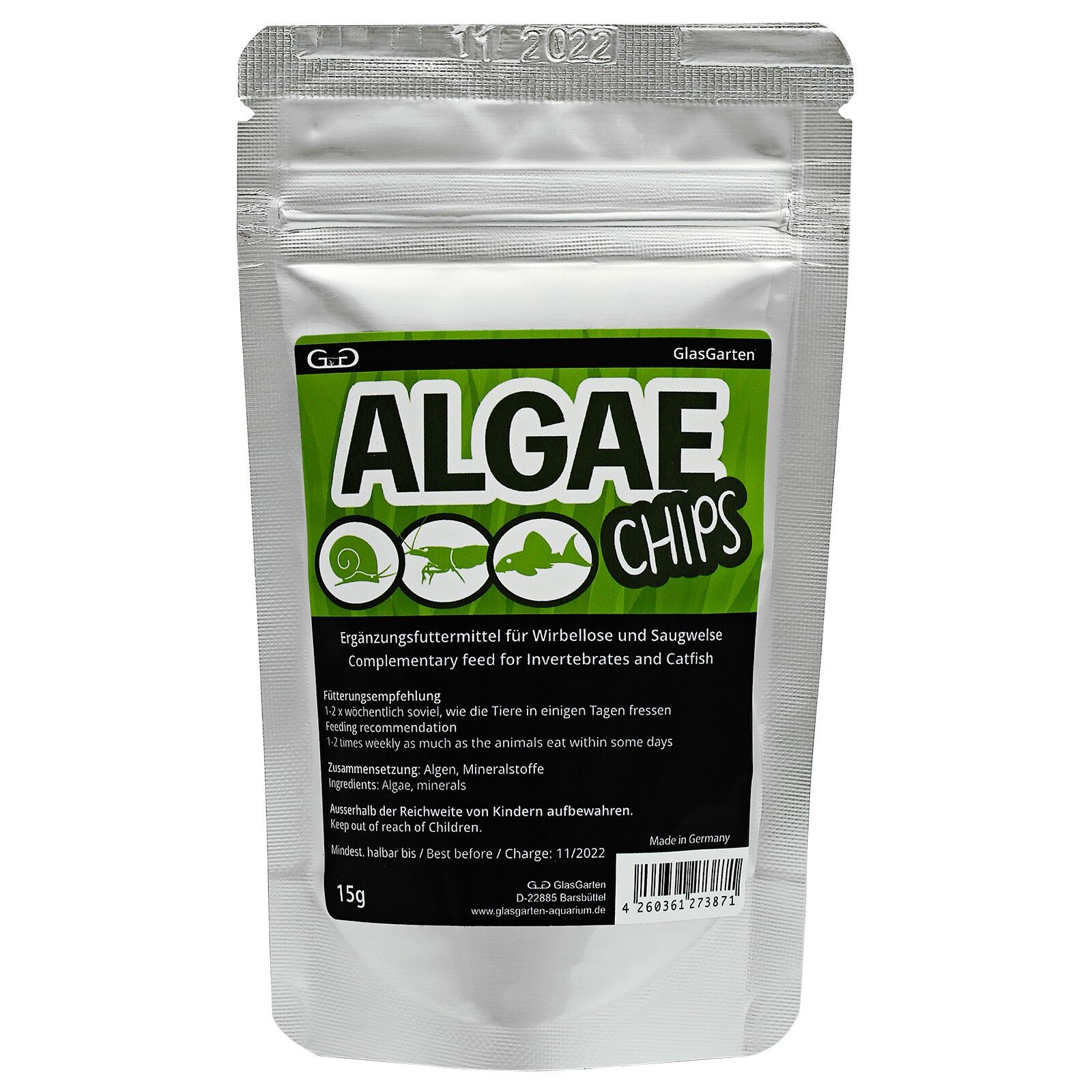 GlasGarten Algae Chips- 15 gr.