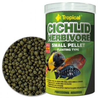 Tropical Cichlid Herbivore Small Pellet 250ml/90gr