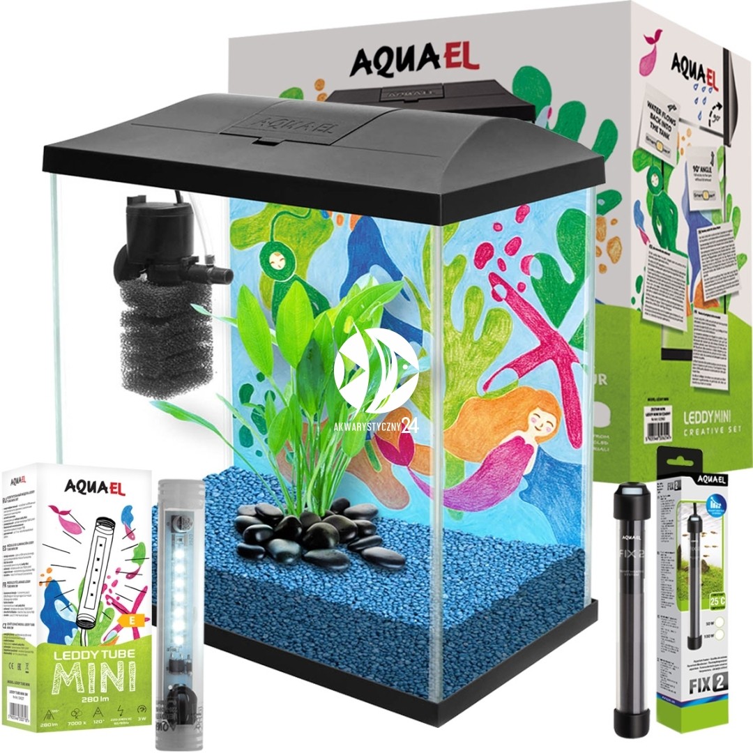 Aquael Aquarium Set Leddy Mini 35 Black Akvaryum