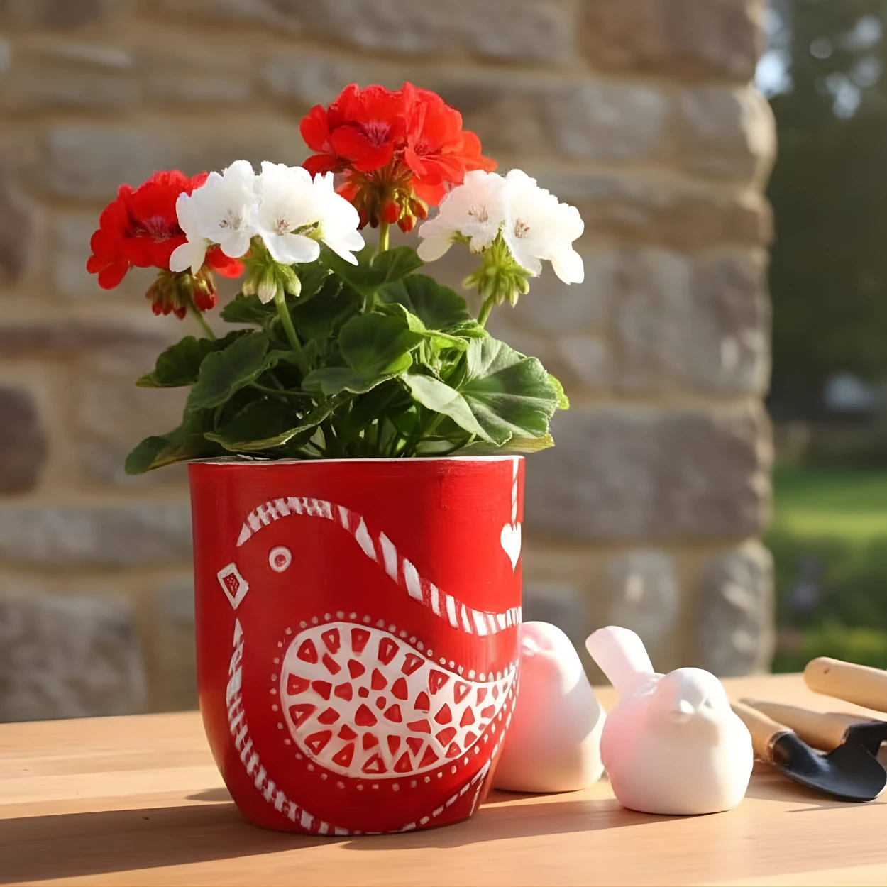 Kırmızı Kuş Saksı