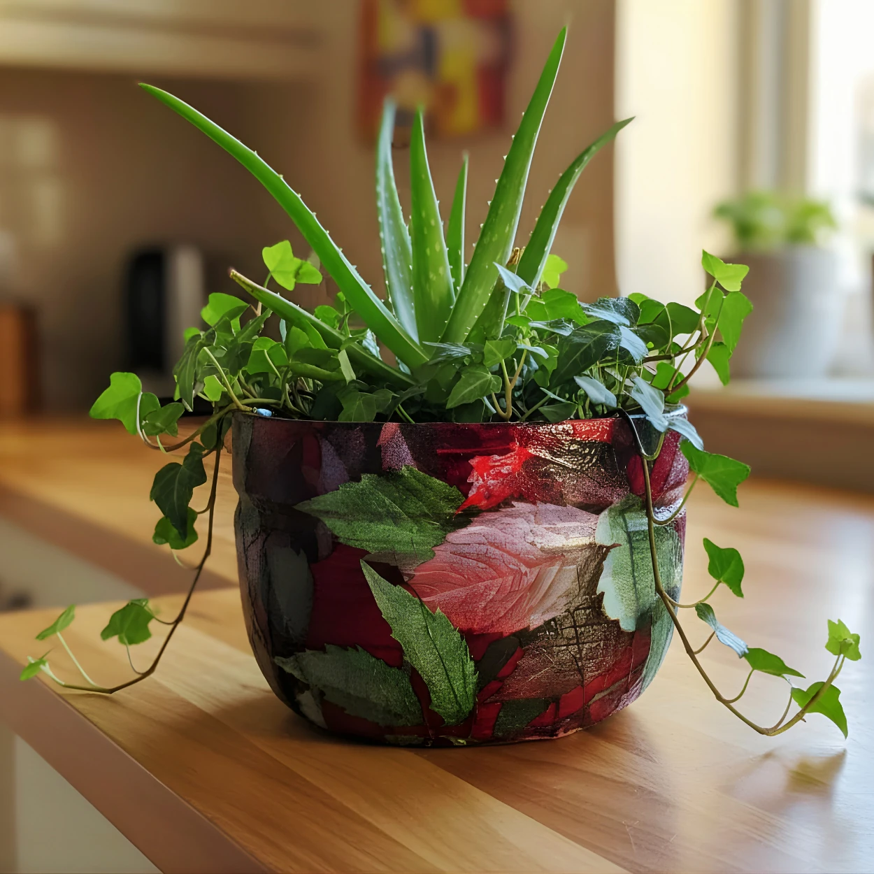 Güz Yaprakları Saksı