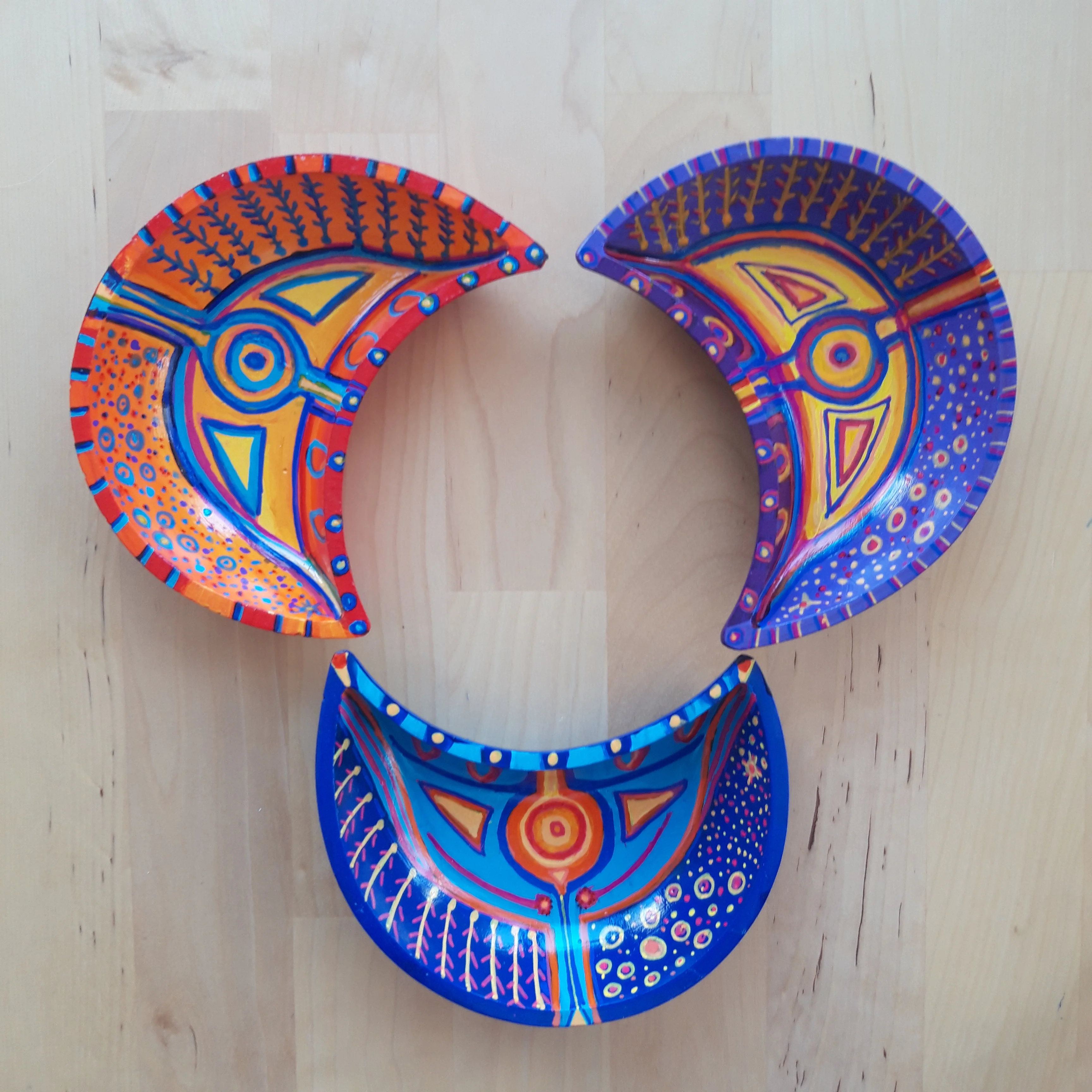 Ay Dekor Tabak - 3'lü Set