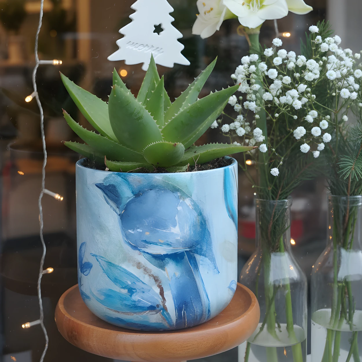 Pastel Desenli Saksı