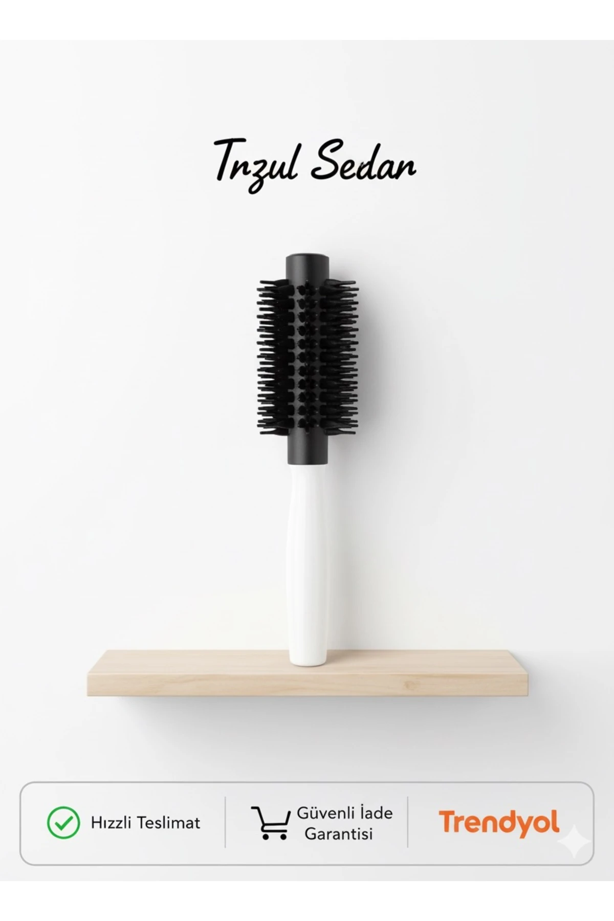TnZul Sedan Profesyonel Yuvarlak Fön Fırçası - Hacim Veren Saç Şekillendirici Tarak
