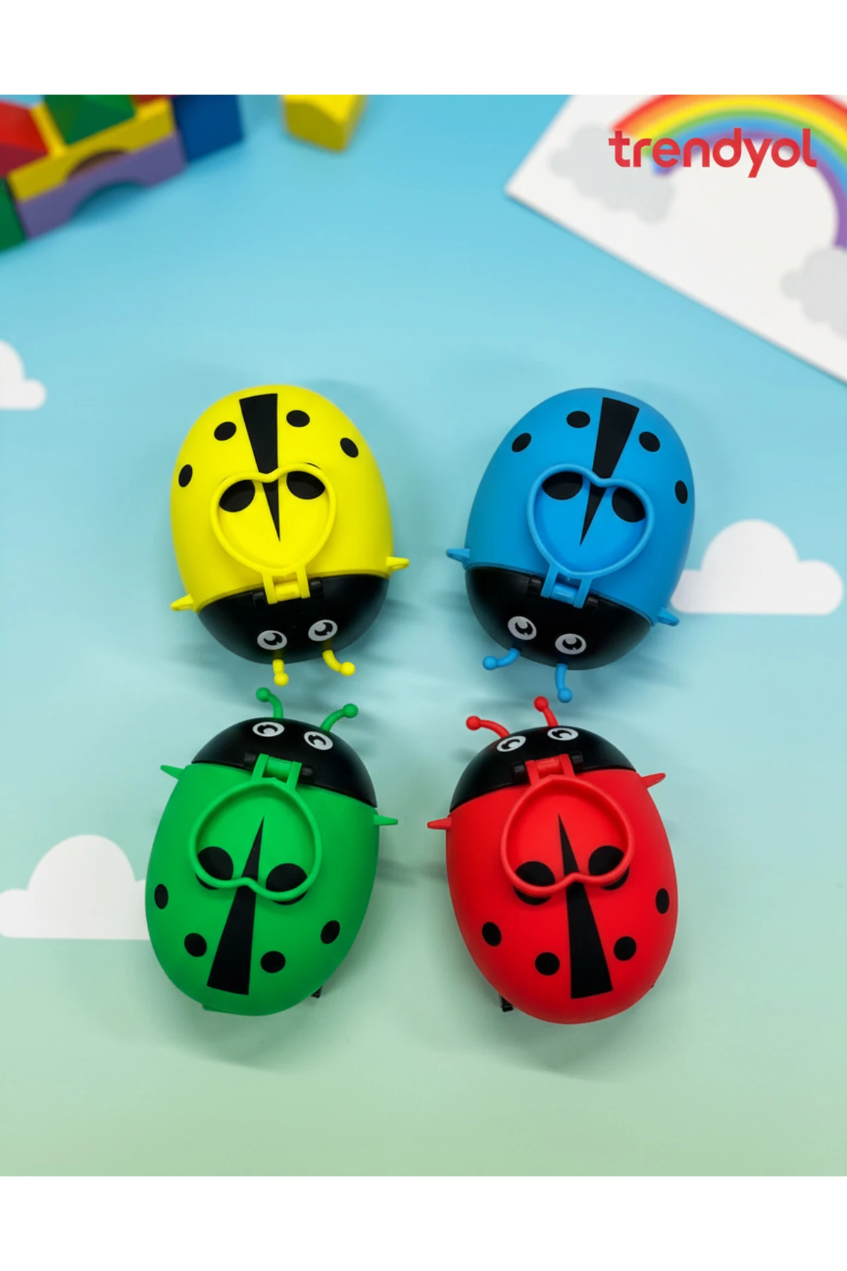 Uğur Böceği Tasarımlı Pipetli Çocuk Suluk Matara 400 ml