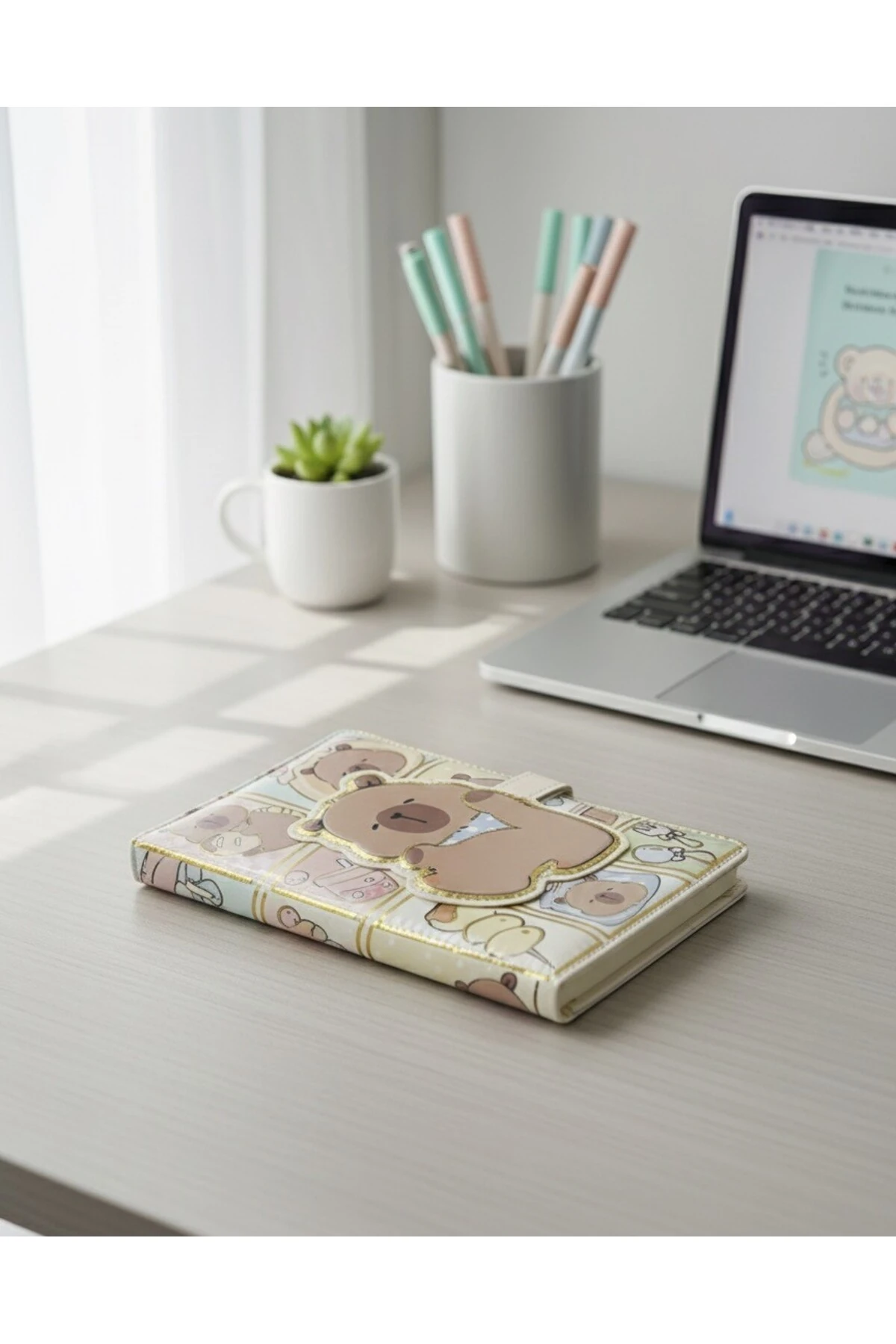 Capybara Temalı Organizer Ajanda Defter Seti - Kapaklı Planlayıcı ve Not Defteri