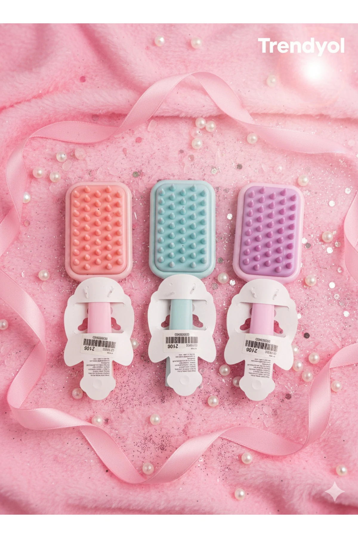 Aynalı Silikonlu saç açma tarağı