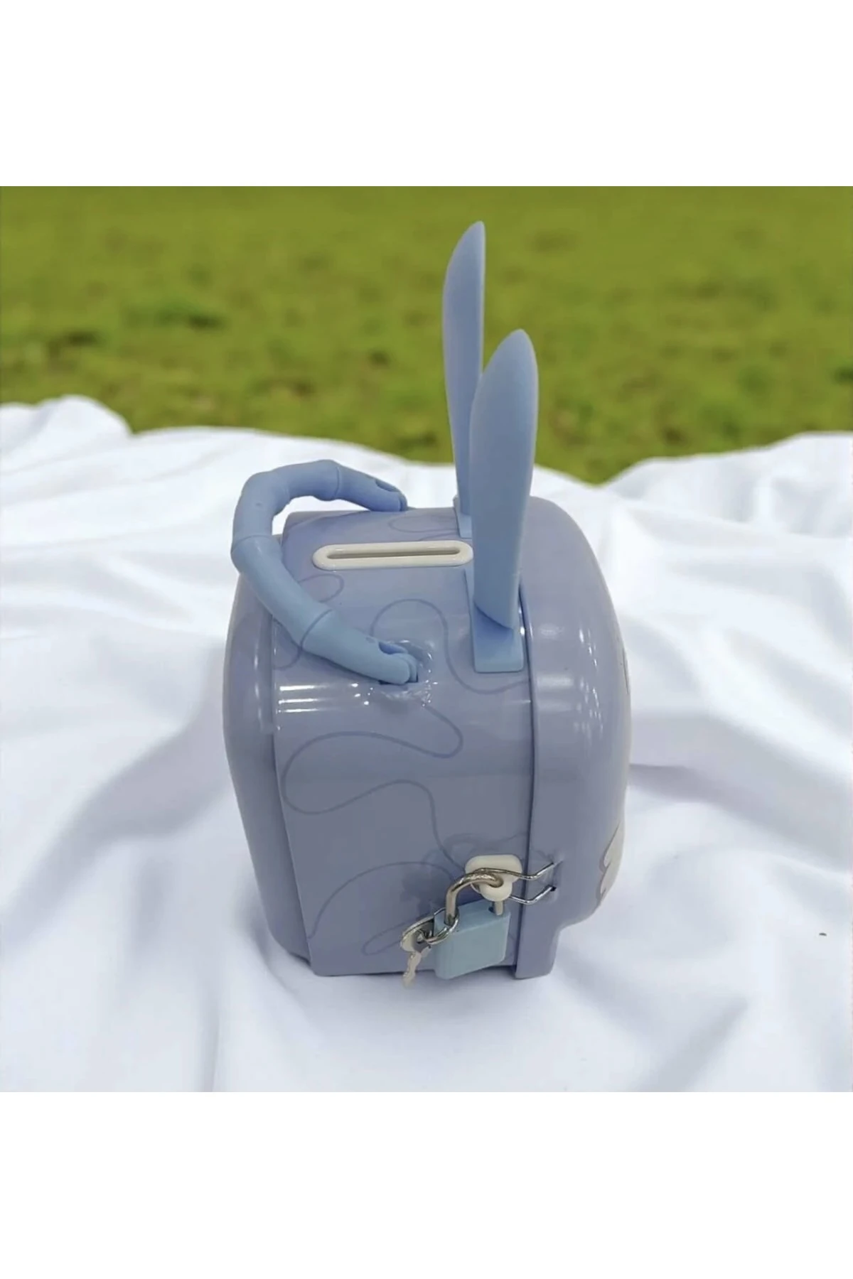 Mavi tavşan metal kumbara