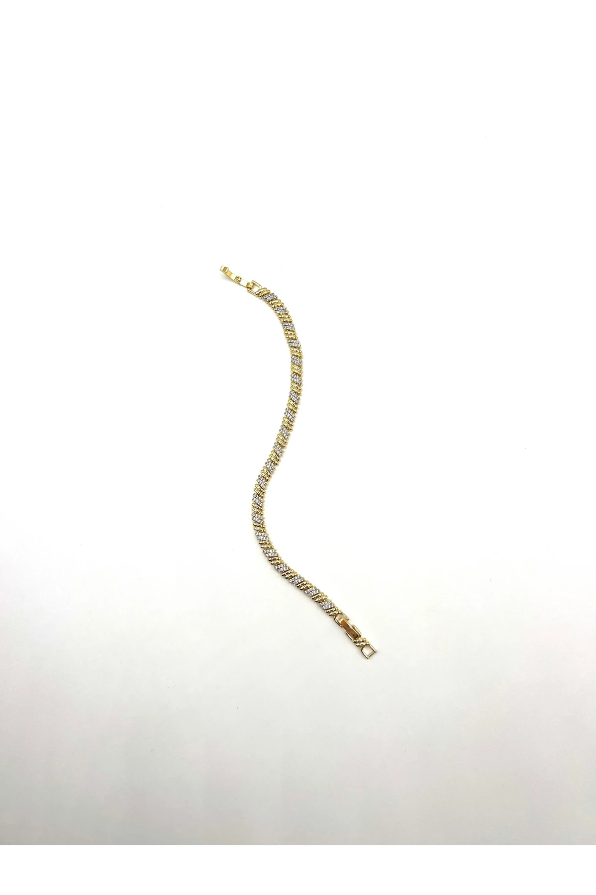 Gümüş Gold karışık kaplama bileklik