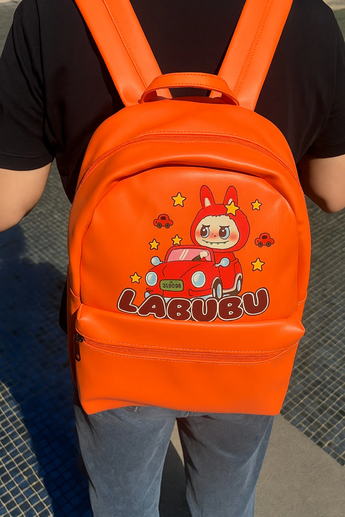 “Turuncu LABUBU Desenli Çocuk & Genç Sırt Çantası”