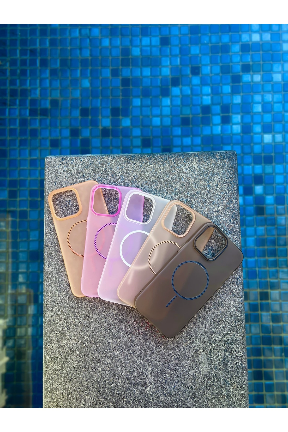 İphone 14 pro max Renkli Mat MagSafe Uyumlu Telefon Kılıfı
