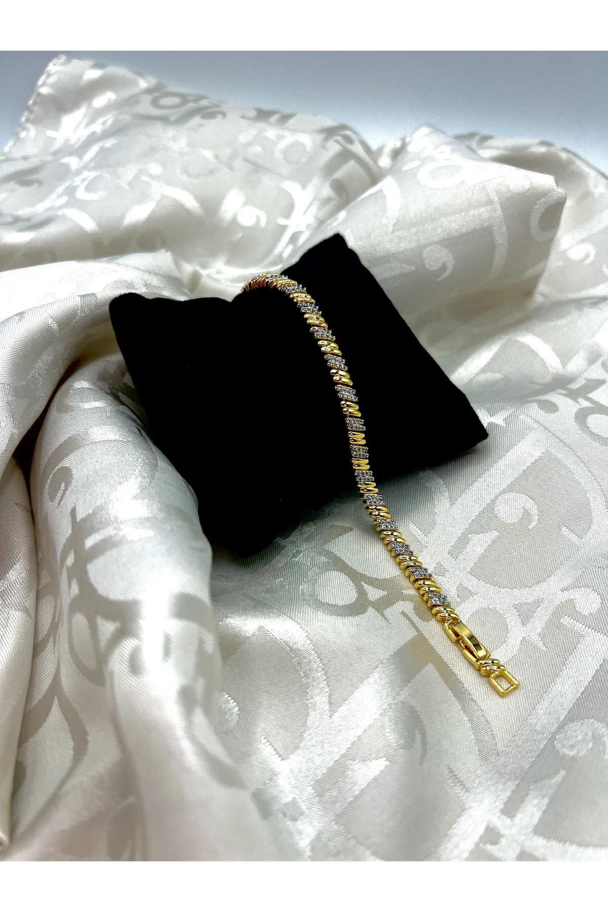 Gümüş Gold karışık kaplama bileklik