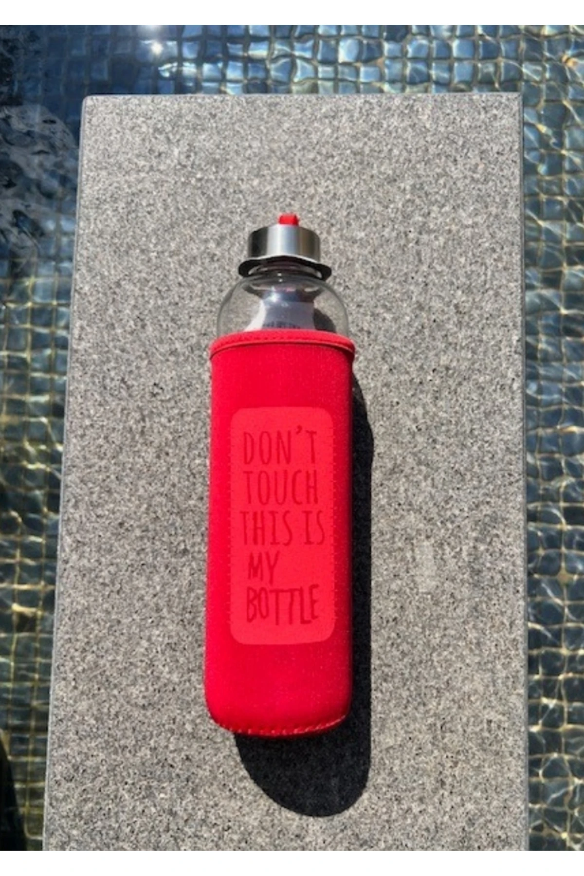 1 lt kılıflı cam şişe matarası