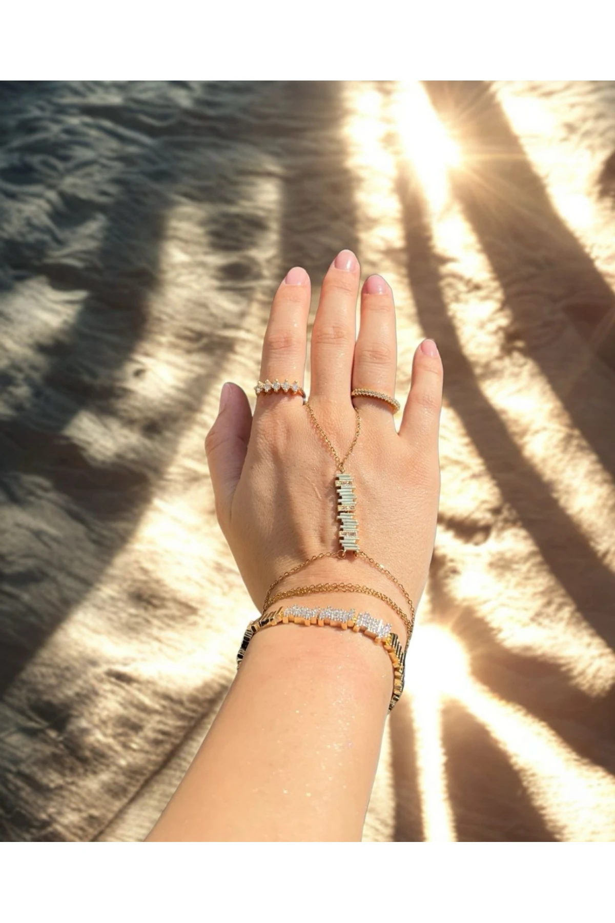 Baget taşlı altın kaplama şahmeran