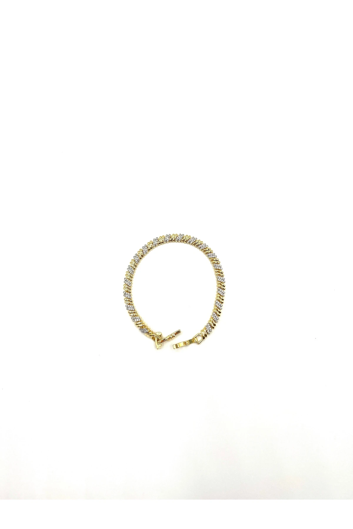 Gümüş Gold karışık kaplama bileklik