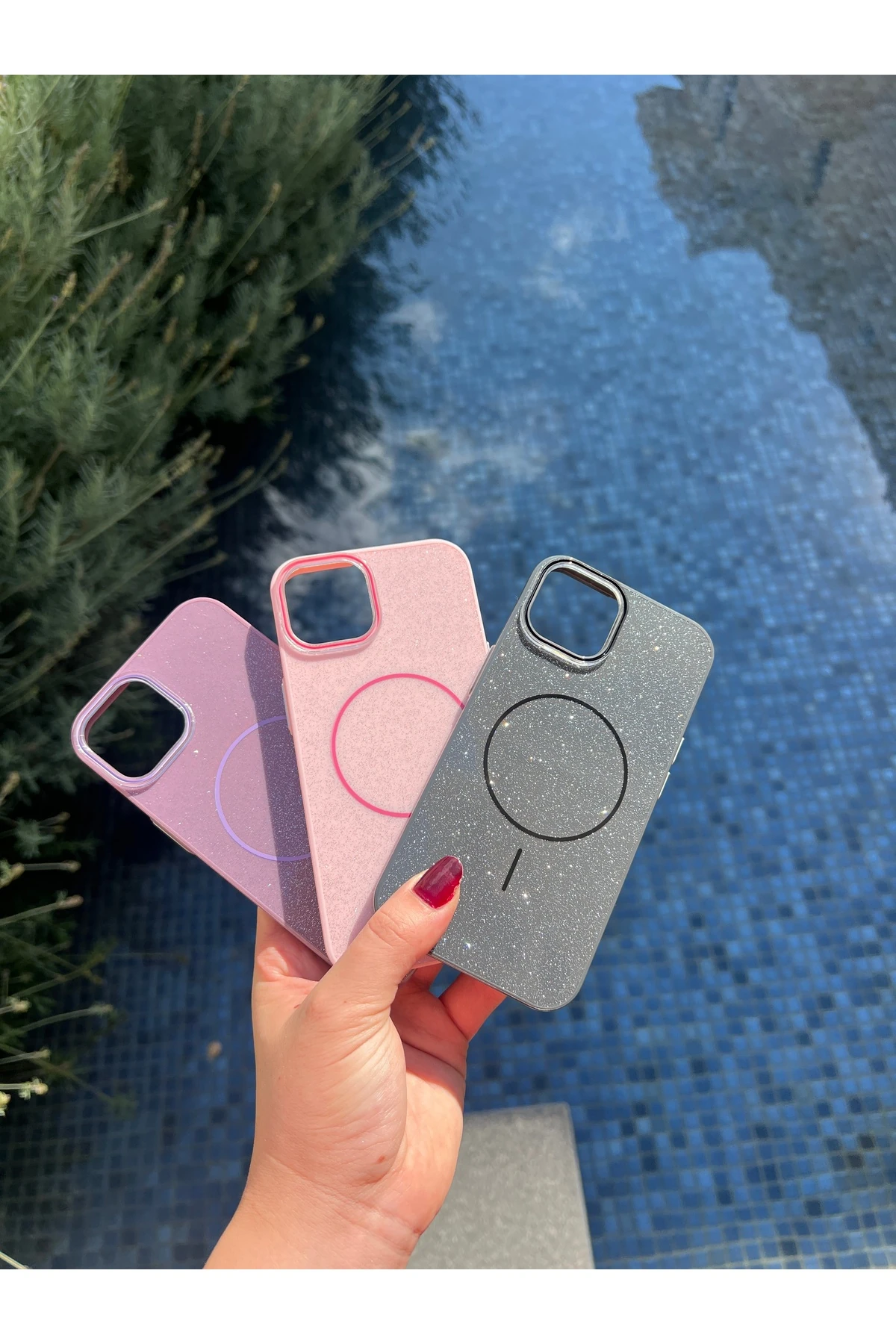 Simli İphone14 magsafe destekli telefon kılıfı