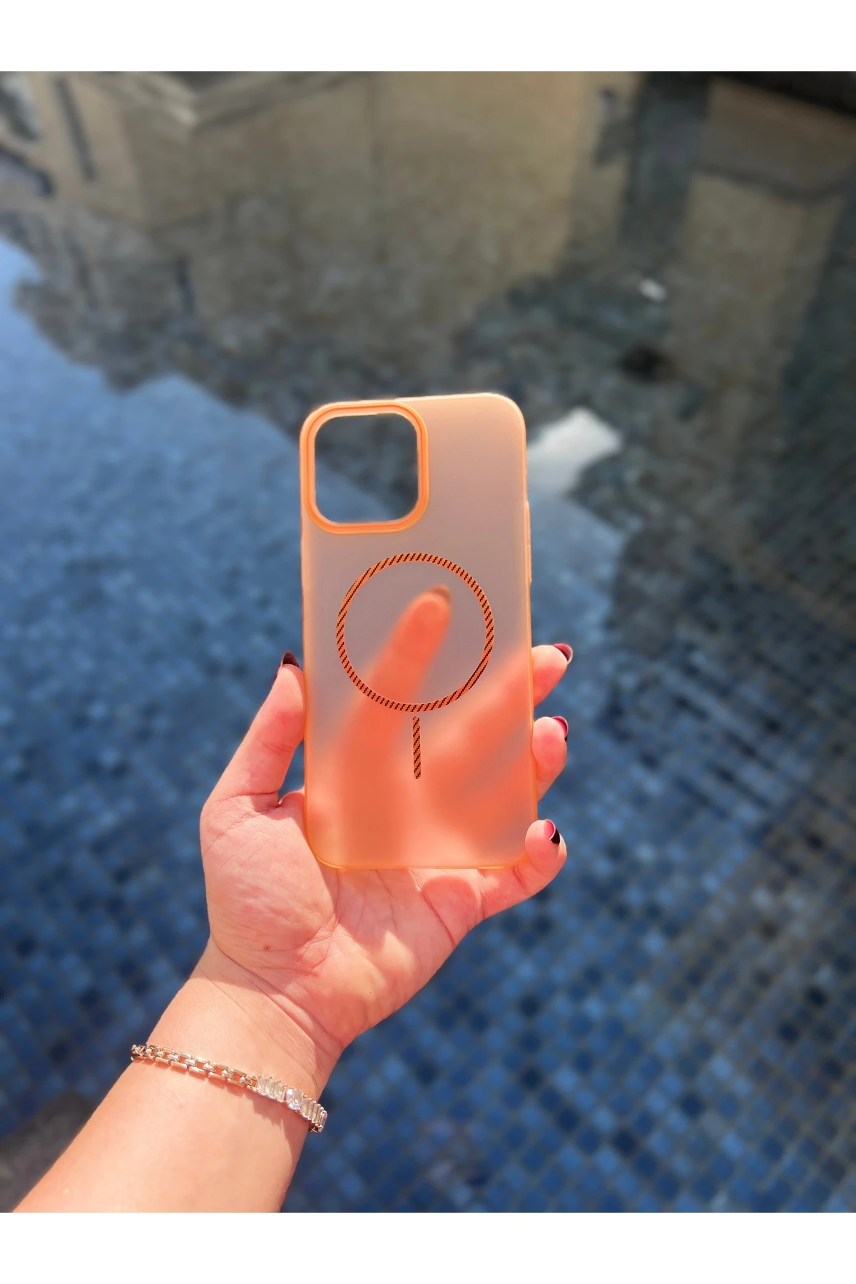 İphone 14 pro max Renkli Mat MagSafe Uyumlu Telefon Kılıfı