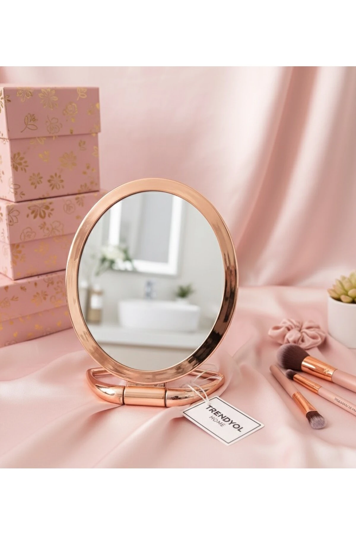 Oval orta boy makyaj aynası