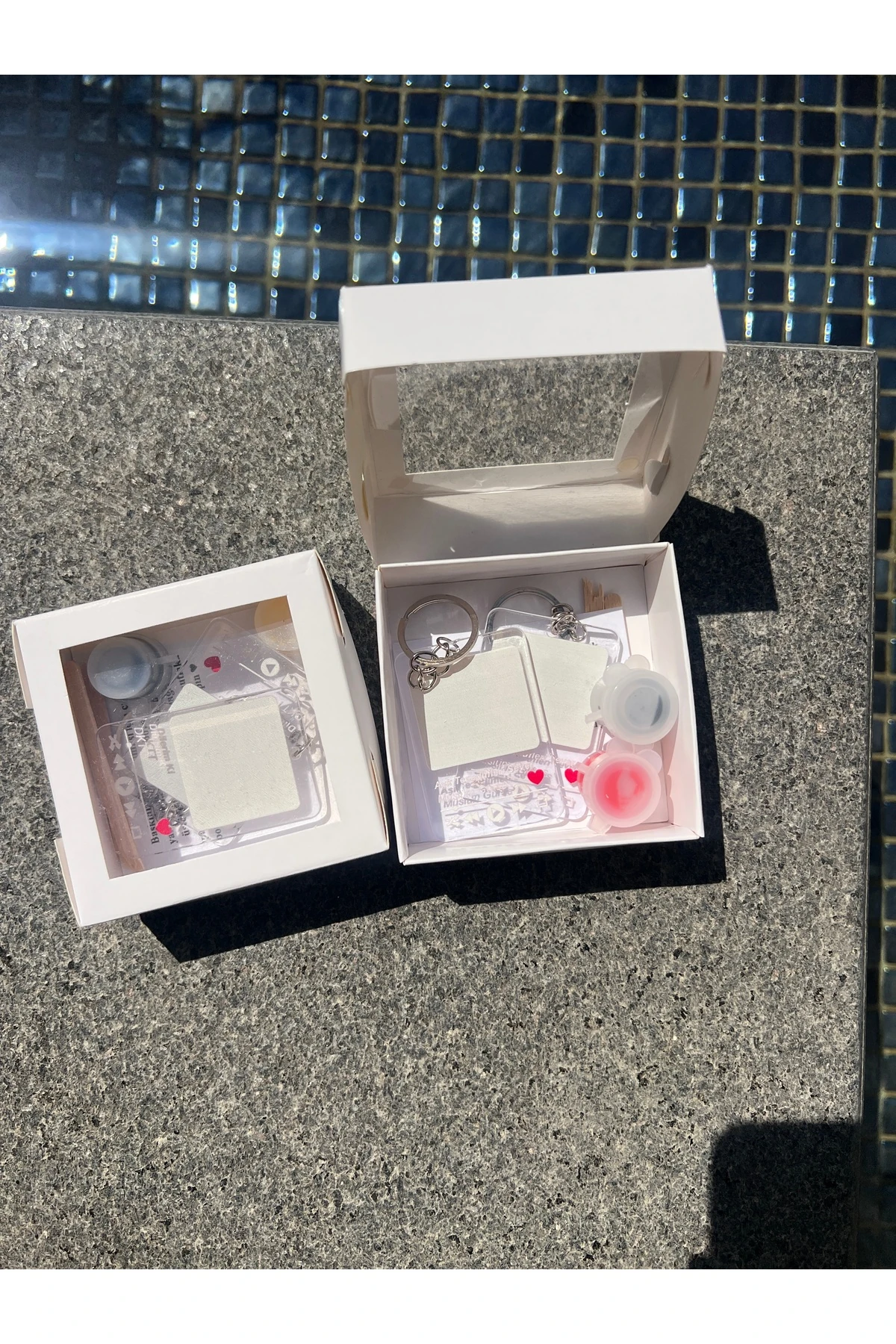 çift anahtarlık boya setli