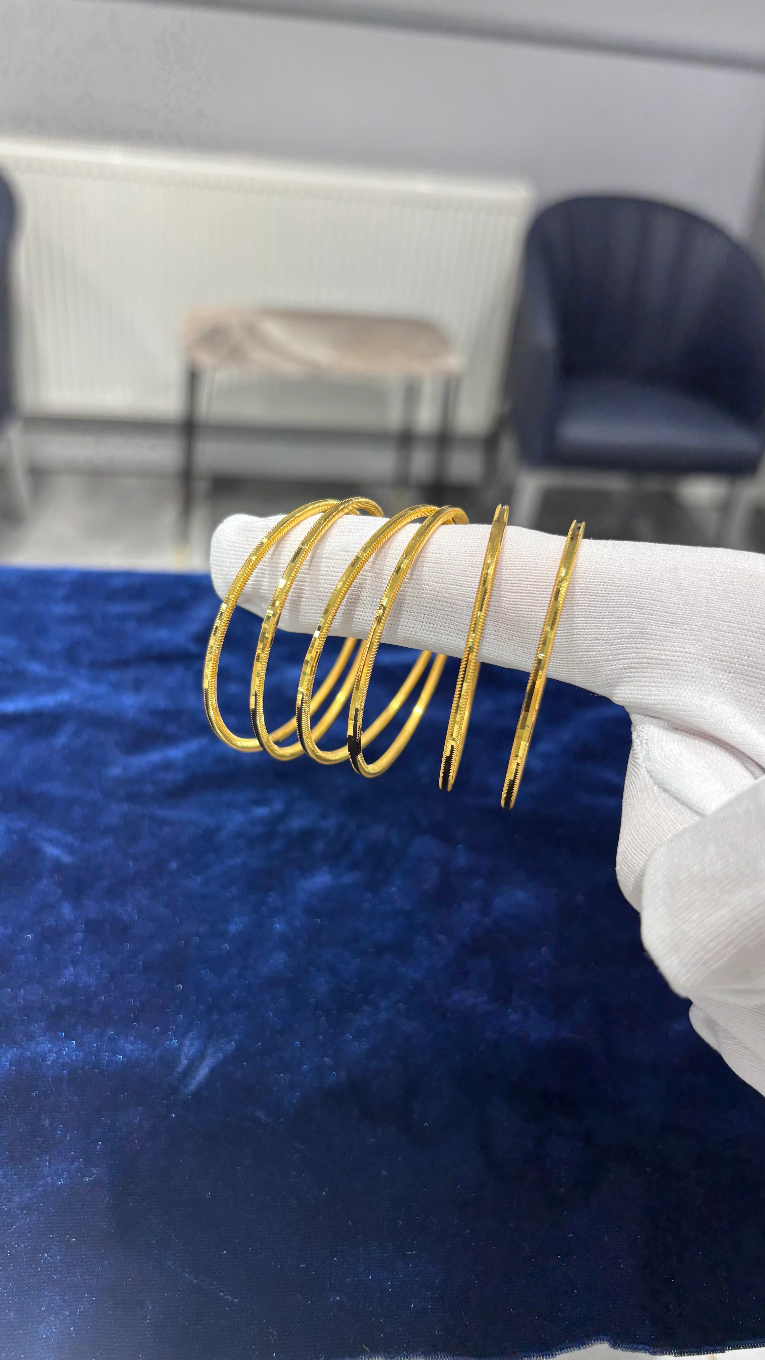 925 Ayar Gümüş Üzeri 22 Ayar Altın Kaplama Bebek-Çocuk Ajda Bilezik image